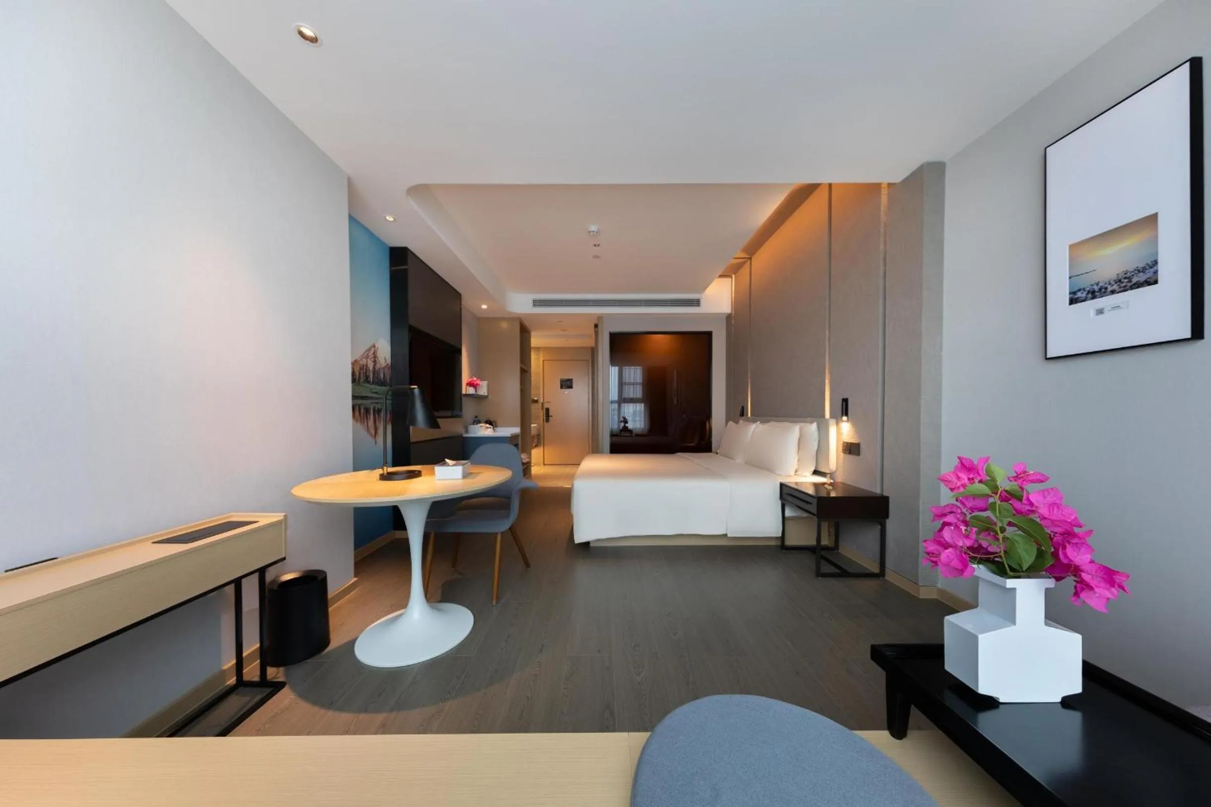 Bed in Atour Hotel Shenzhen Fuhai International Convention and Exhibition Center