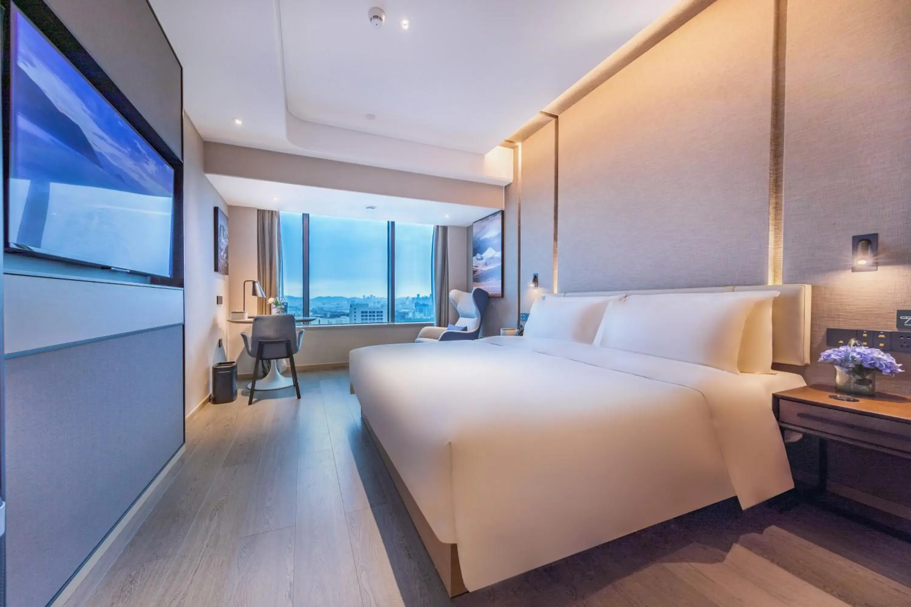 Bed in Atour Hotel Shenzhen Guanlan High Tech Park Bed in Atour Hotel Shenzhen Guanlan High Tech Park