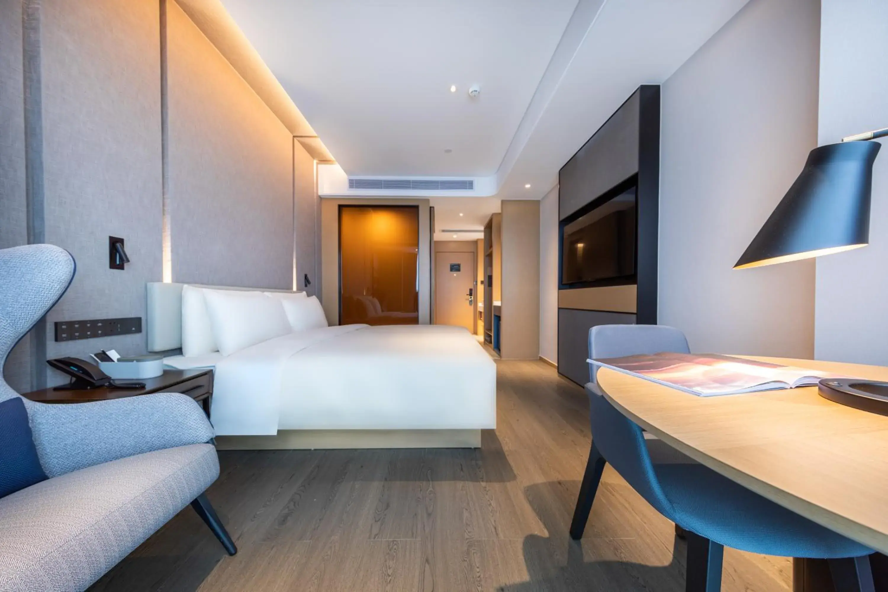 Bed in Atour Hotel Shenzhen Guanlan High Tech Park Bed in Atour Hotel Shenzhen Guanlan High Tech Park