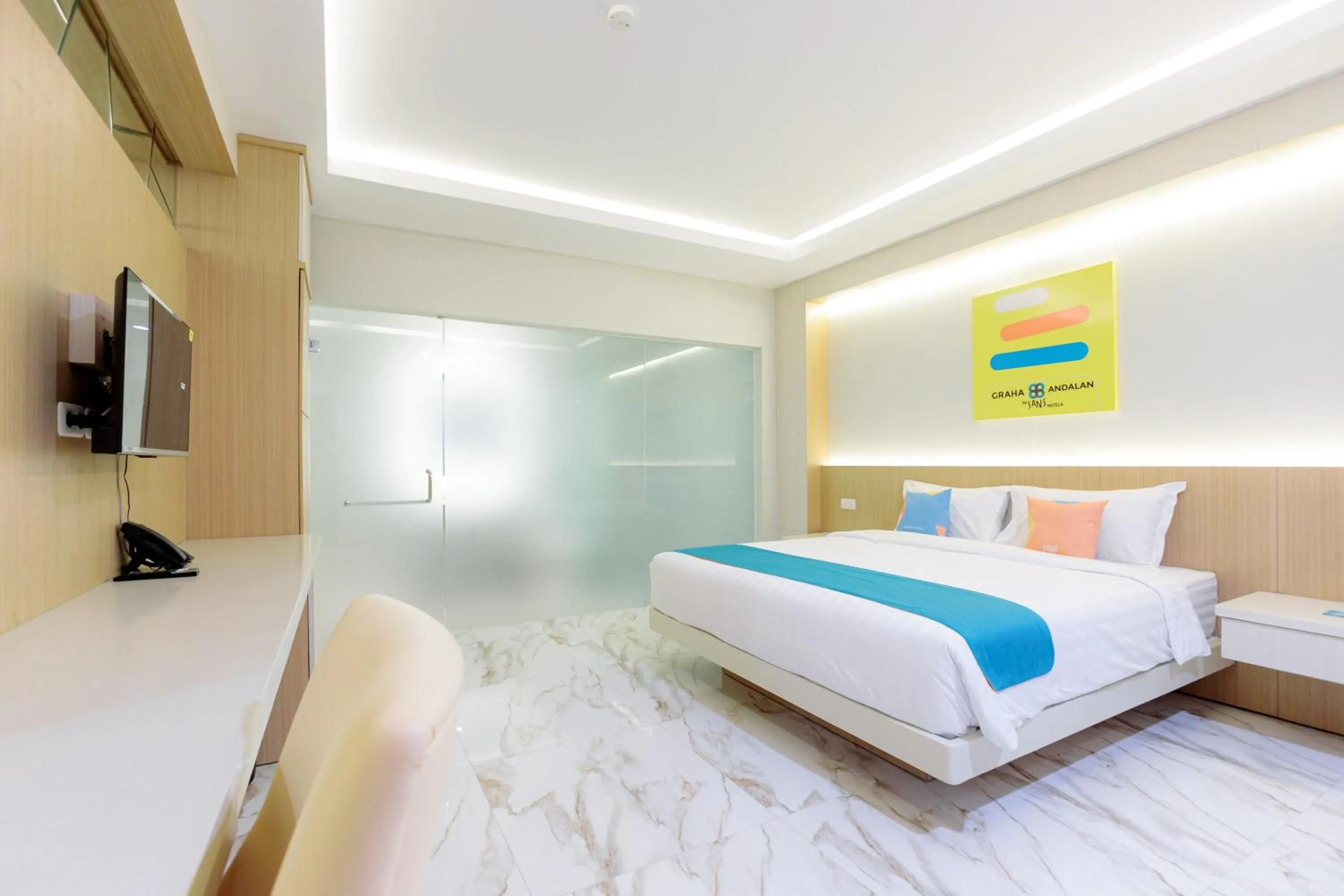 Bed in Sans Hotel 88 Andalan Surabaya by RedDoorz