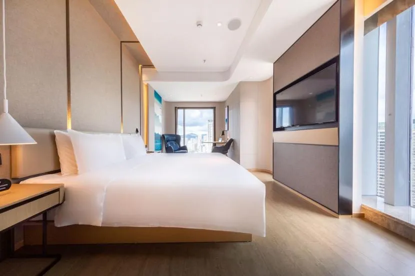 Bed in Atour S Hotel Zhuhai Gongbei Port NetEase Selected