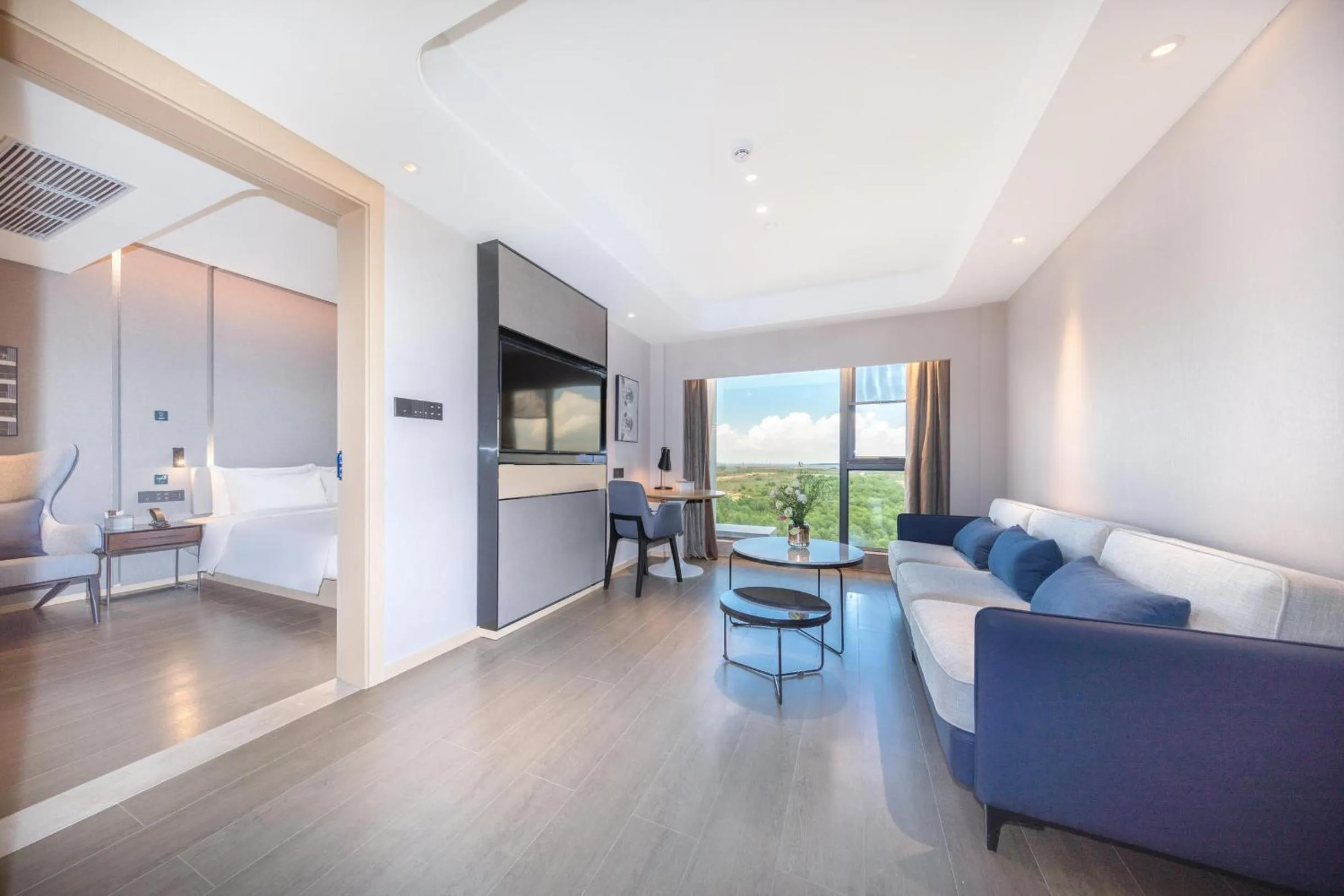 Bed in Atour Hotel Zhuhai High Tech Zone University Town Government Affairs Center