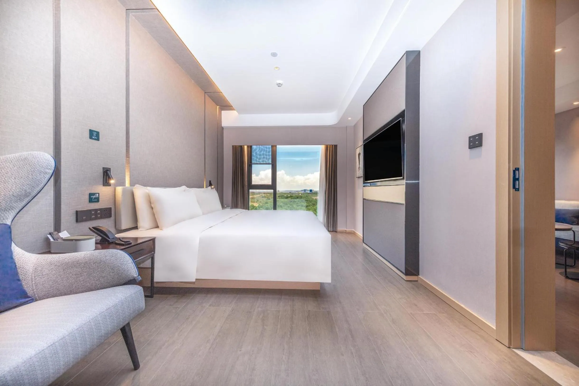 Bed in Atour Hotel Zhuhai High Tech Zone University Town Government Affairs Center