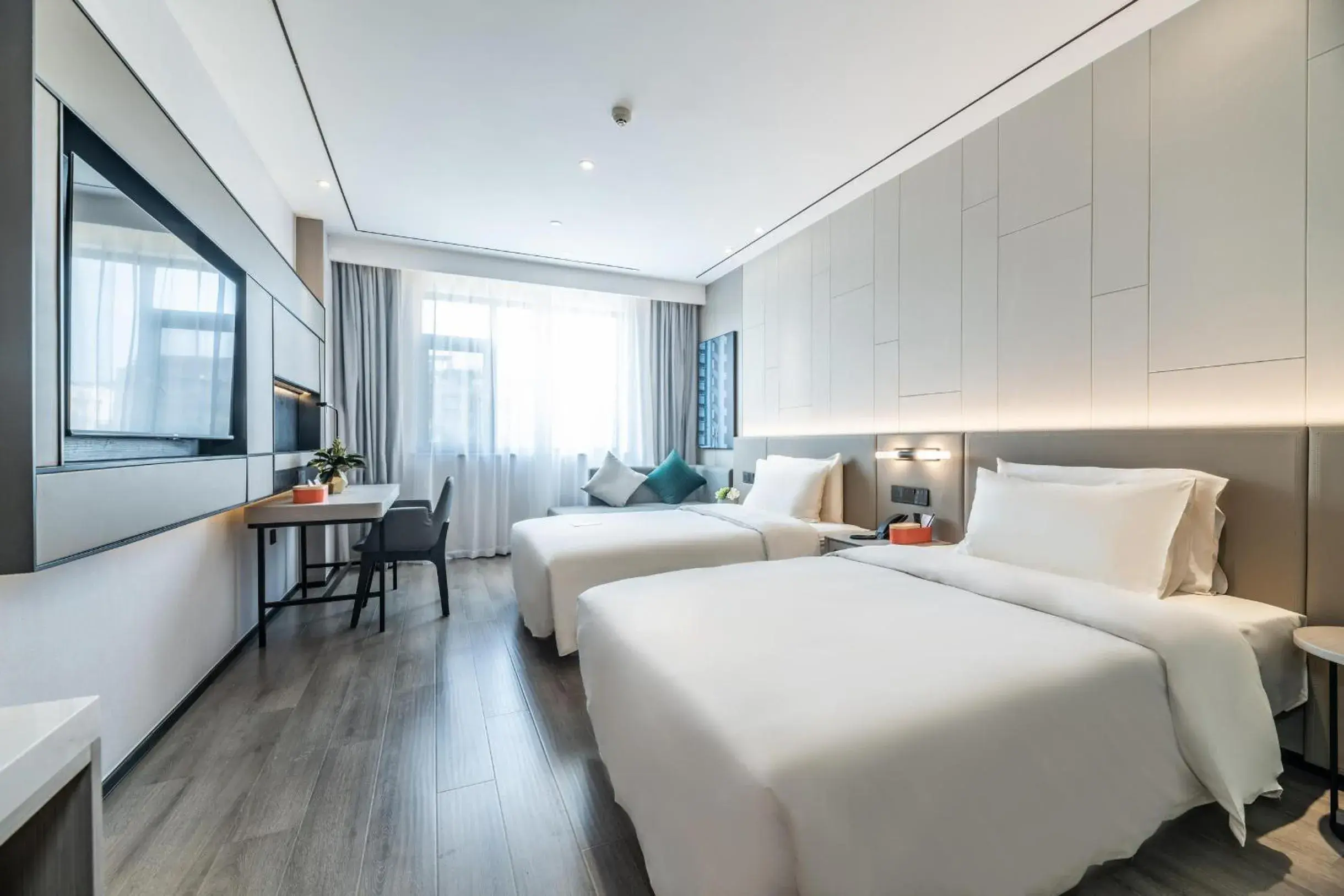 Bedroom, Bed in Atour X Hotel Chengdu Shuangnan Wuhou Avenue Station Bedroom, Bed in Atour X Hotel Chengdu Shuangnan Wuhou Avenue Station