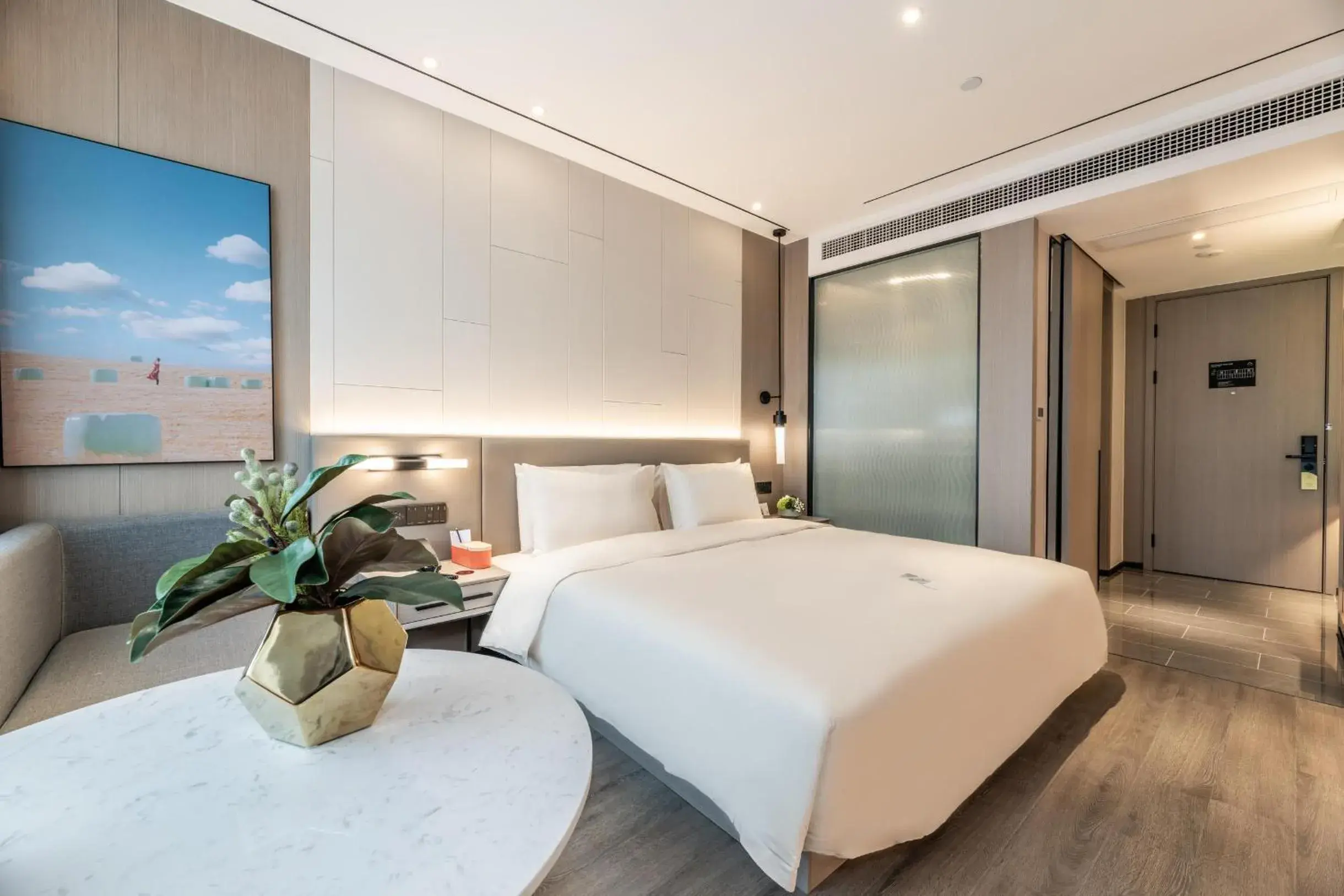 Bedroom, Bed in Atour X Hotel Chengdu Shuangnan Wuhou Avenue Station Bedroom, Bed in Atour X Hotel Chengdu Shuangnan Wuhou Avenue Station