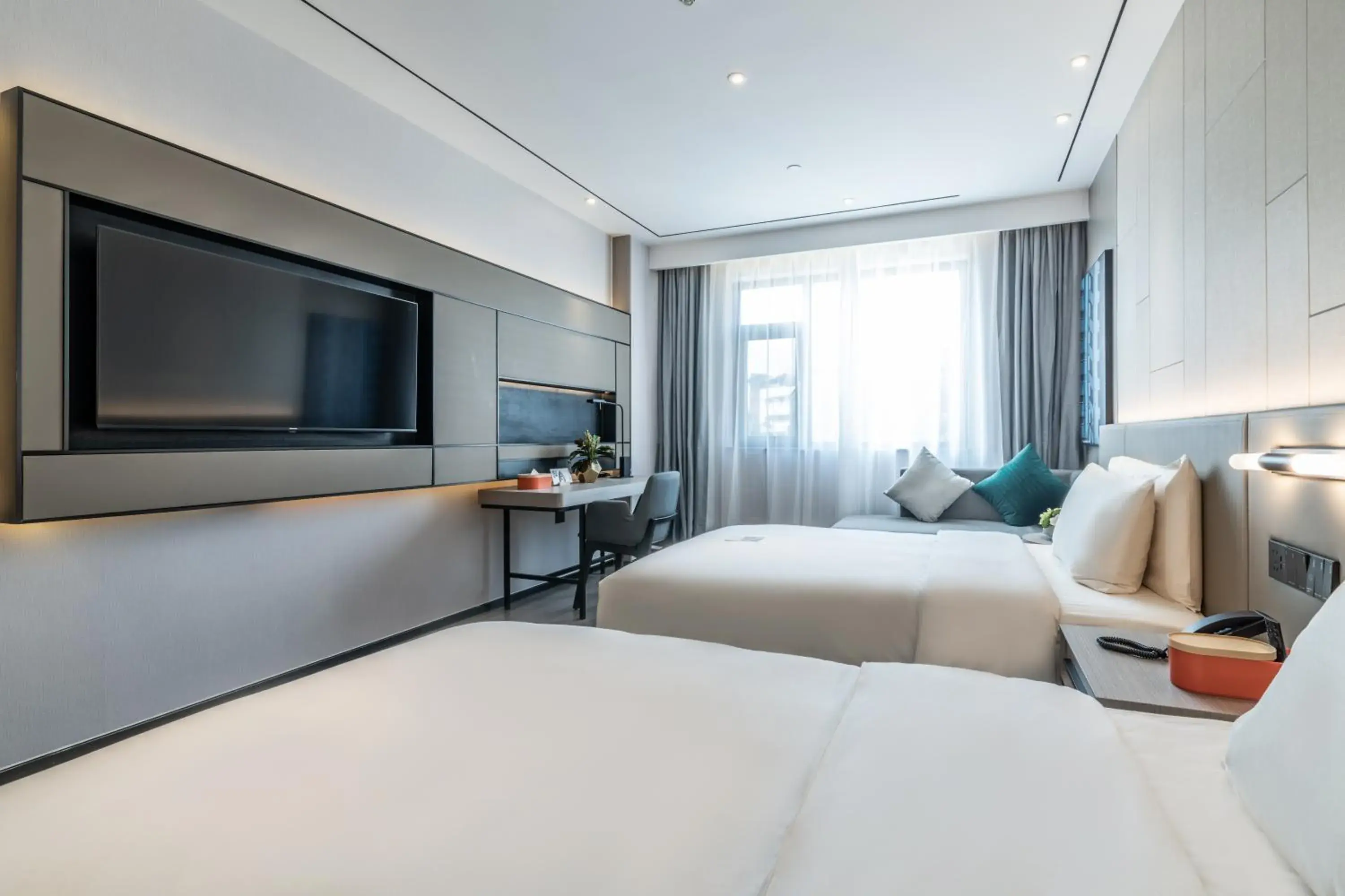 Bed in Atour X Hotel Chengdu Shuangnan Wuhou Avenue Station Bed in Atour X Hotel Chengdu Shuangnan Wuhou Avenue Station