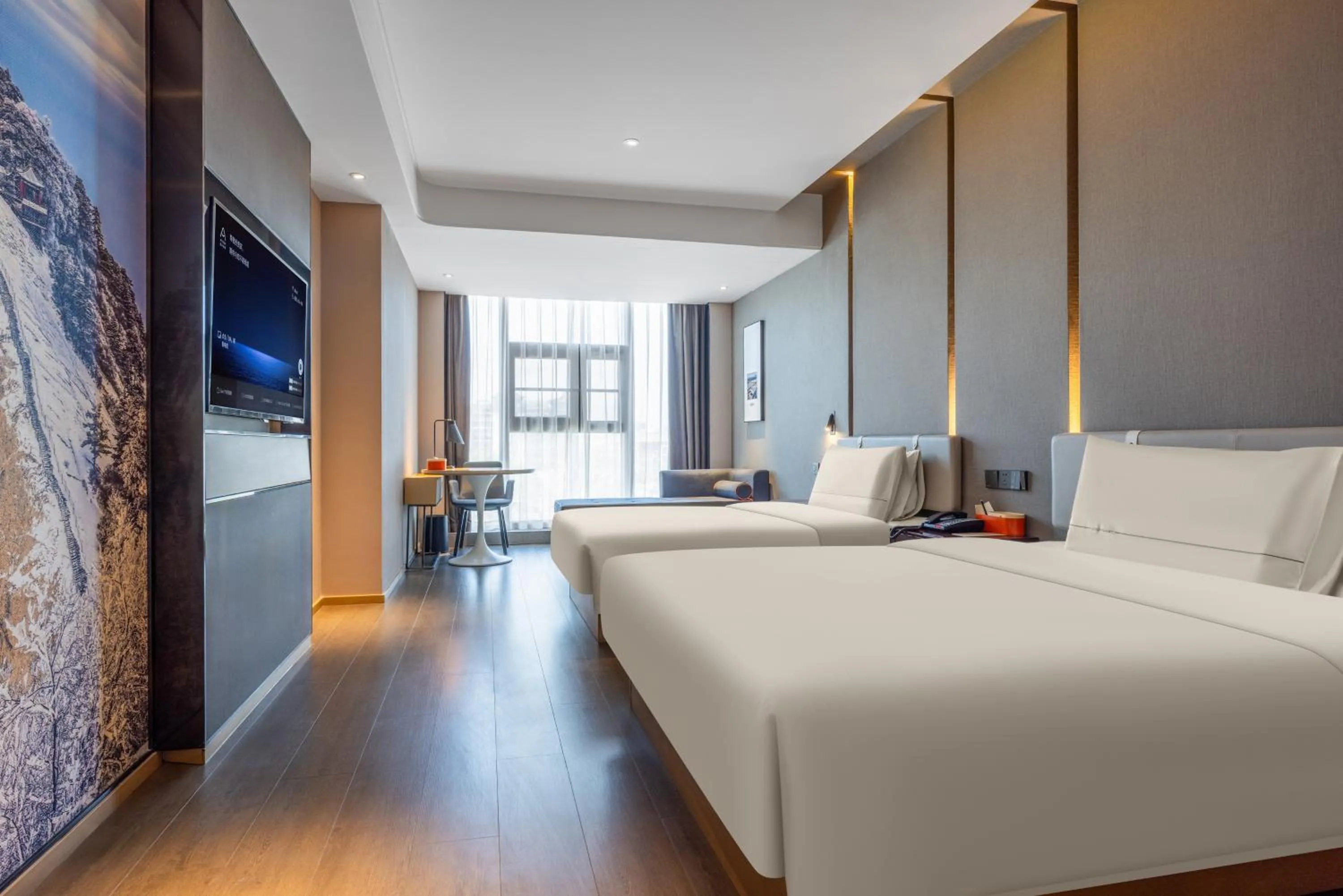 Seating area, Bed in Atour Hotel Xian Bell Tower Yongningli