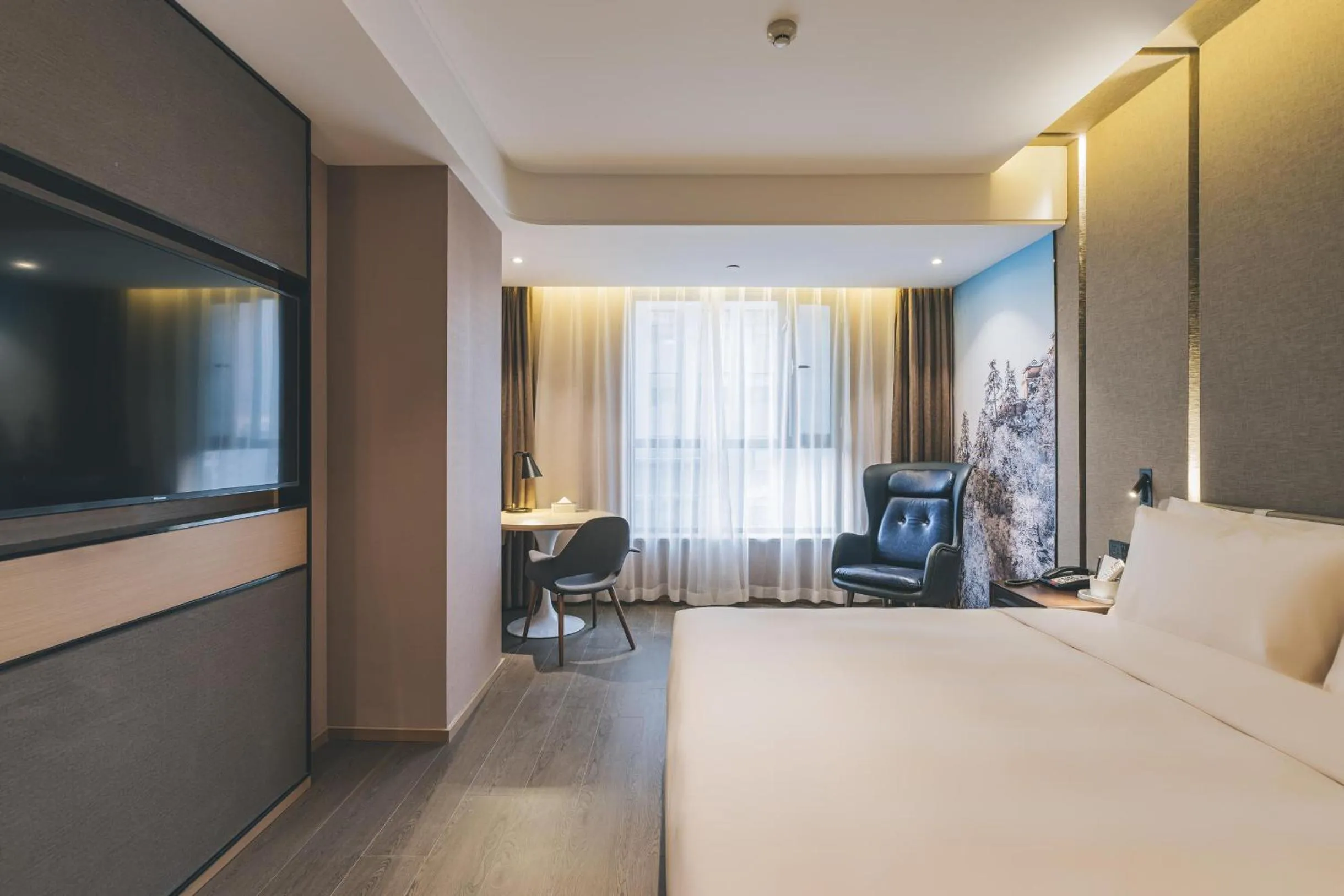 Bed in Atour Hotel Lanzhou Dongfanghong Plaza