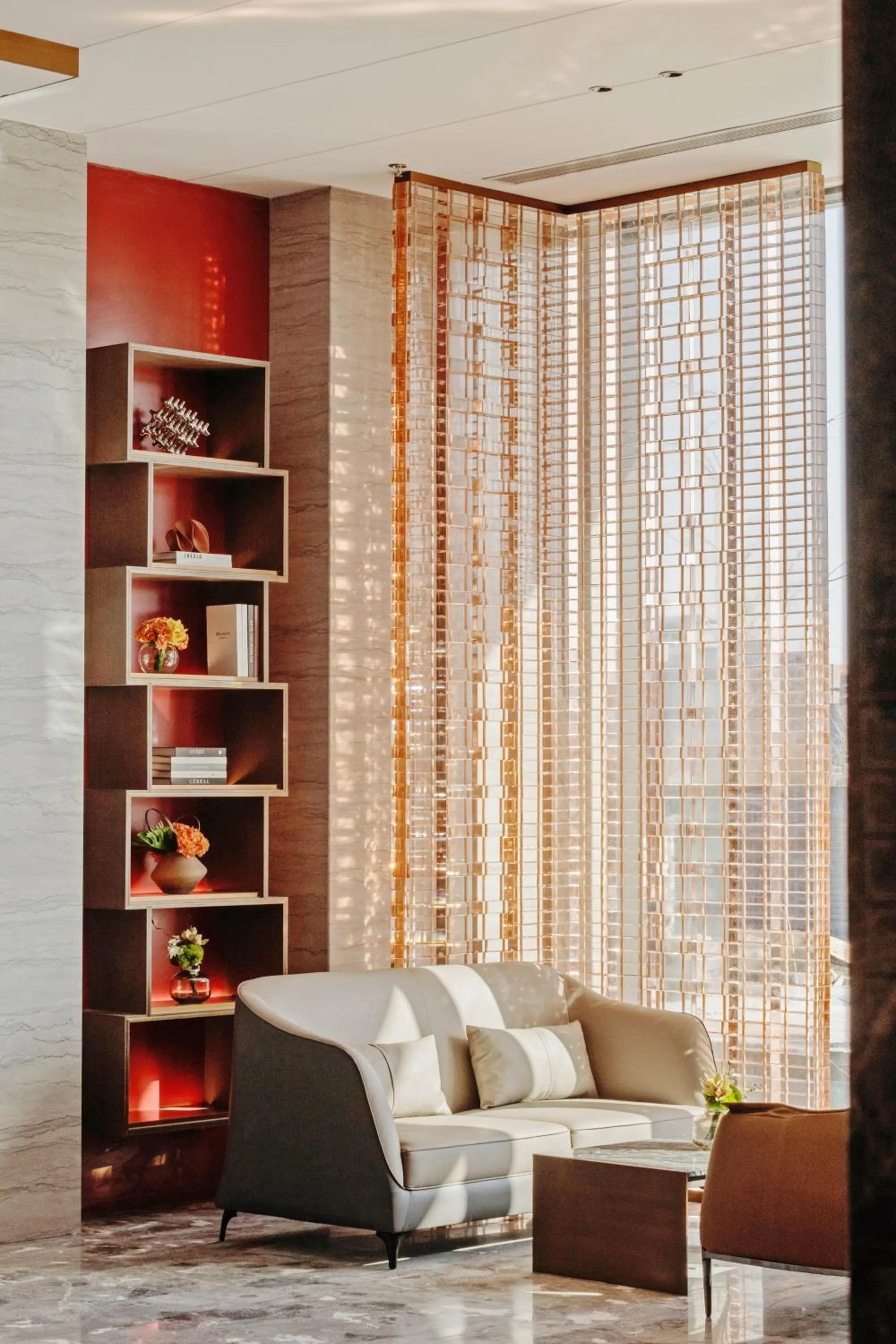 Seating area in Radisson Hotel, Beijing DaXing Airport