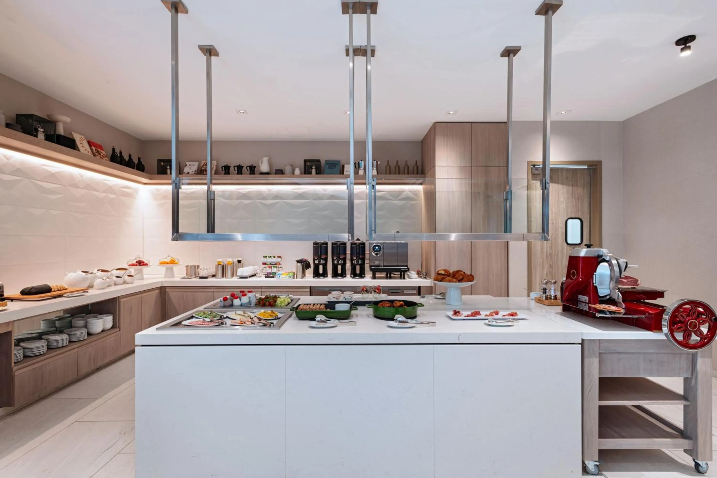 Kitchen or kitchenette in AC Hotel by Marriott Waco Downtown