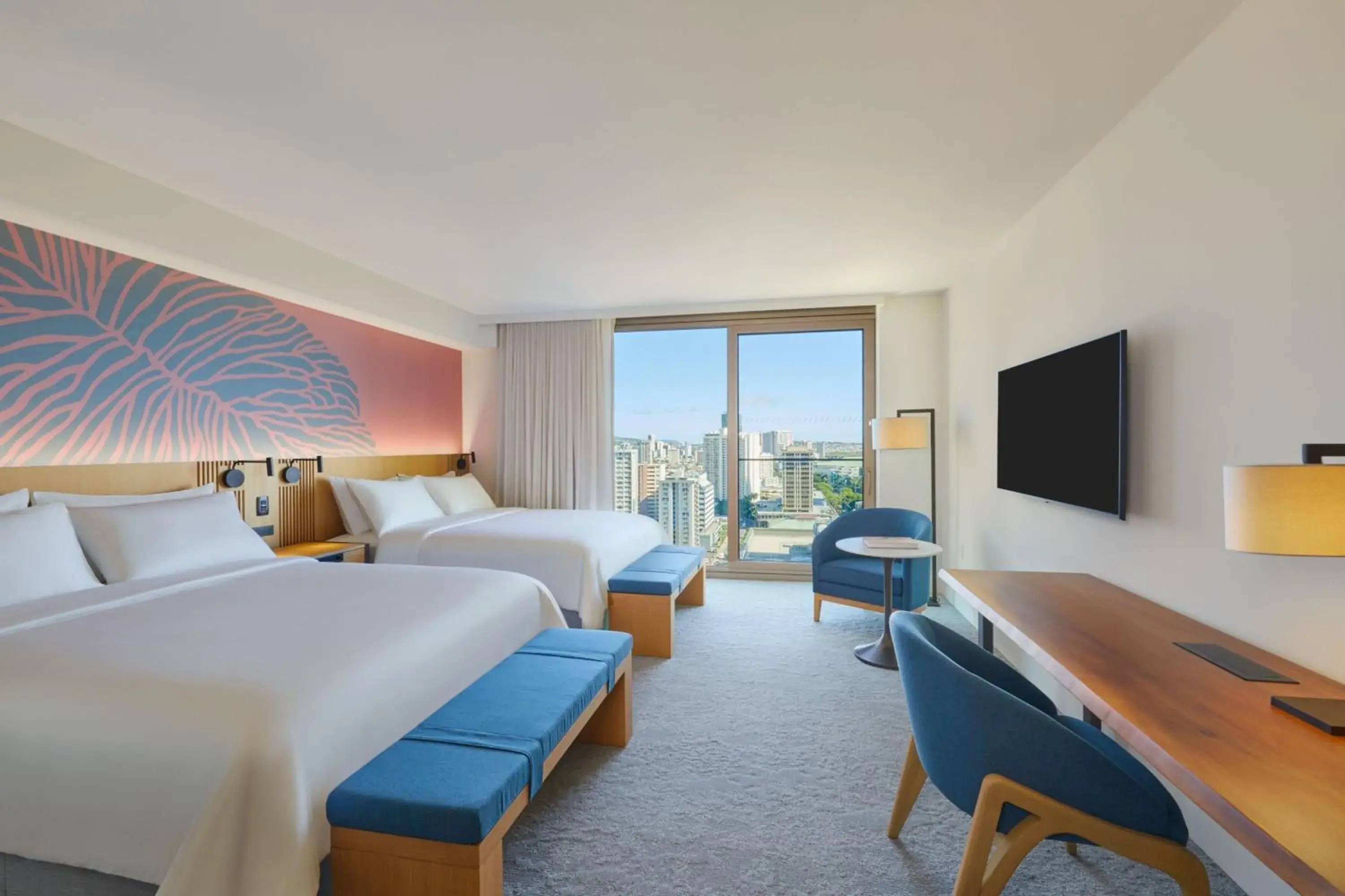 Queen Room with Partial Ocean View - Hearing Accessible in Renaissance Honolulu Hotel & Spa Queen Room with Partial Ocean View - Hearing Accessible in Renaissance Honolulu Hotel & Spa