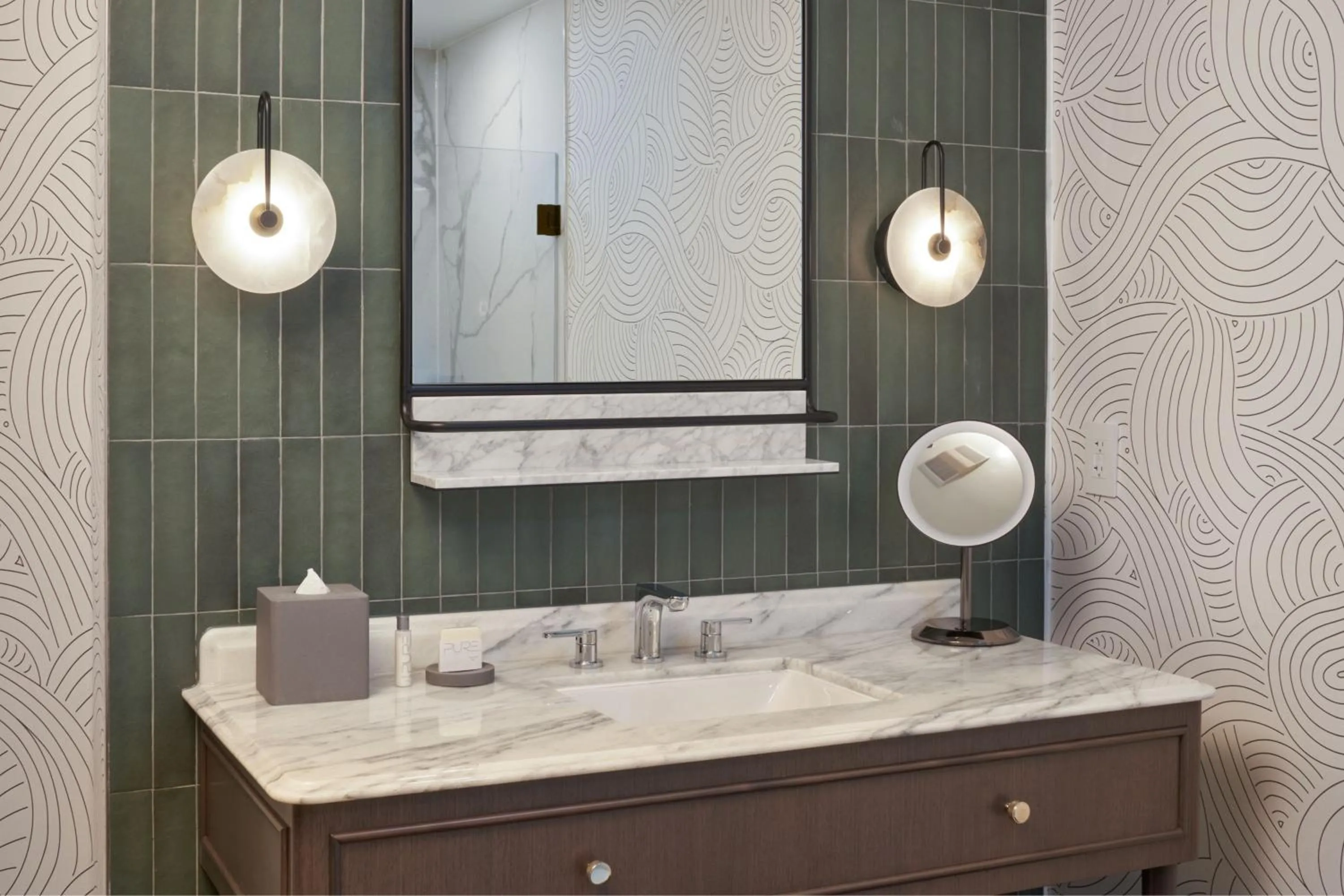 Bathroom in Hotel Vesper, Houston, a Tribute Portfolio Hotel