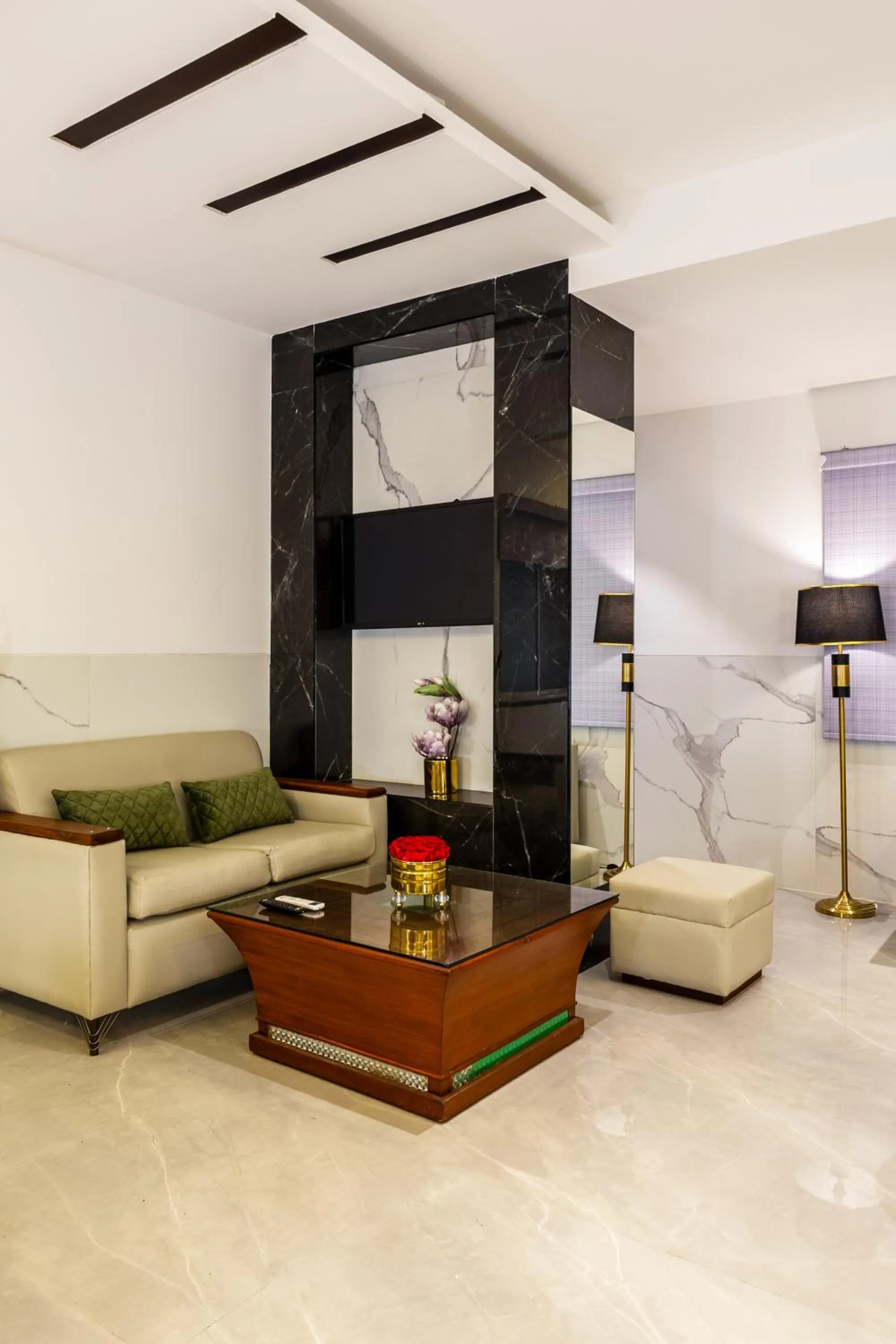 Seating area in Hotel Transit International- Aerocity Delhi Airport