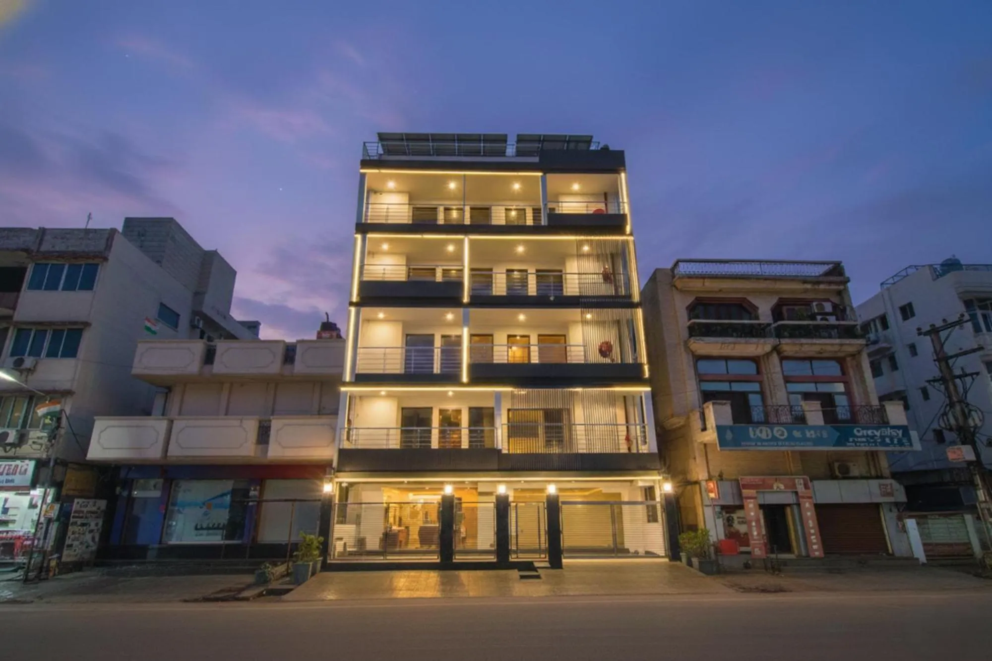 Facade/entrance in FabHotel Sky Suites Karkardooma