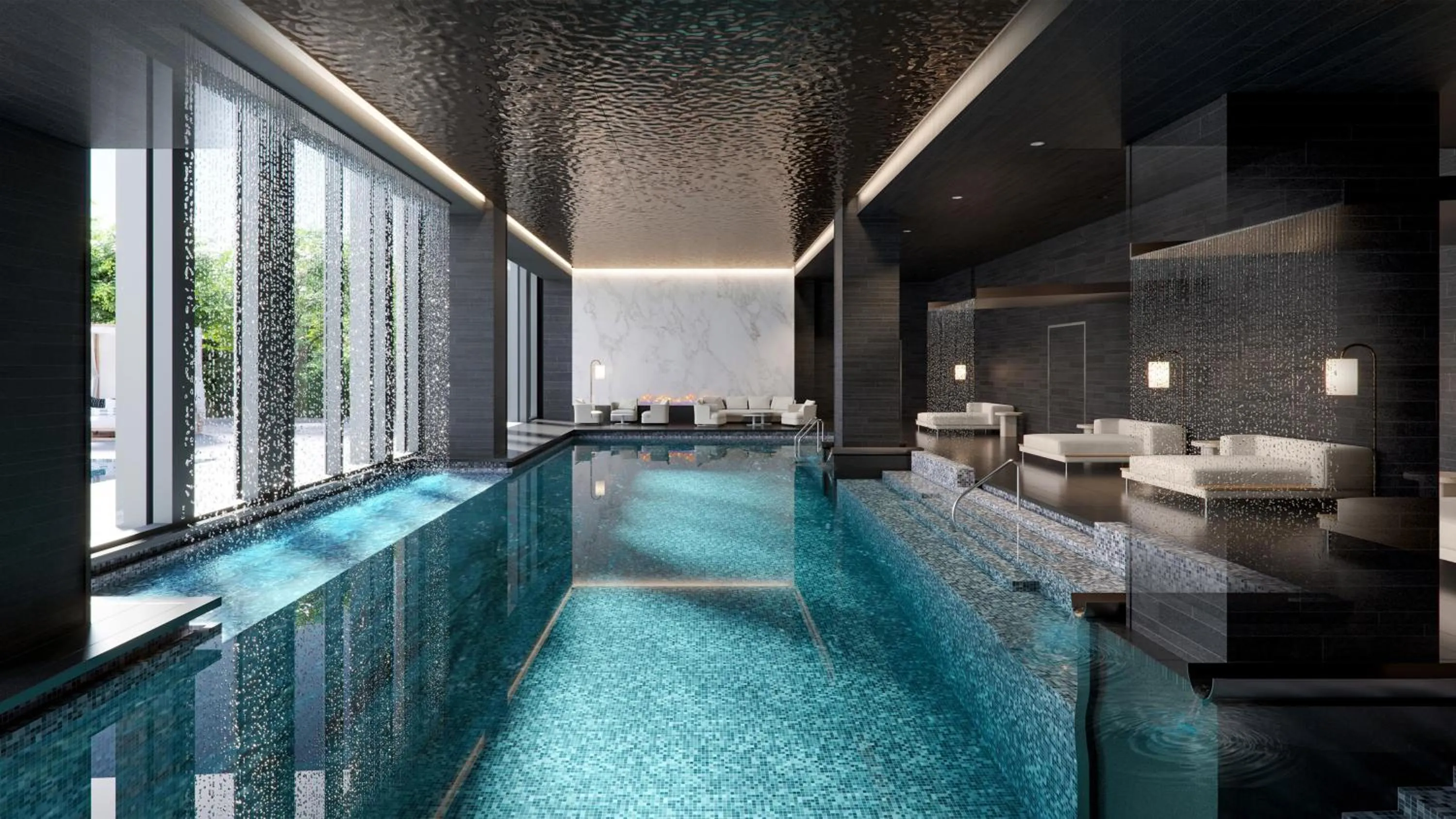 Swimming pool in InterContinental Wuxi Taihu New City by IHG