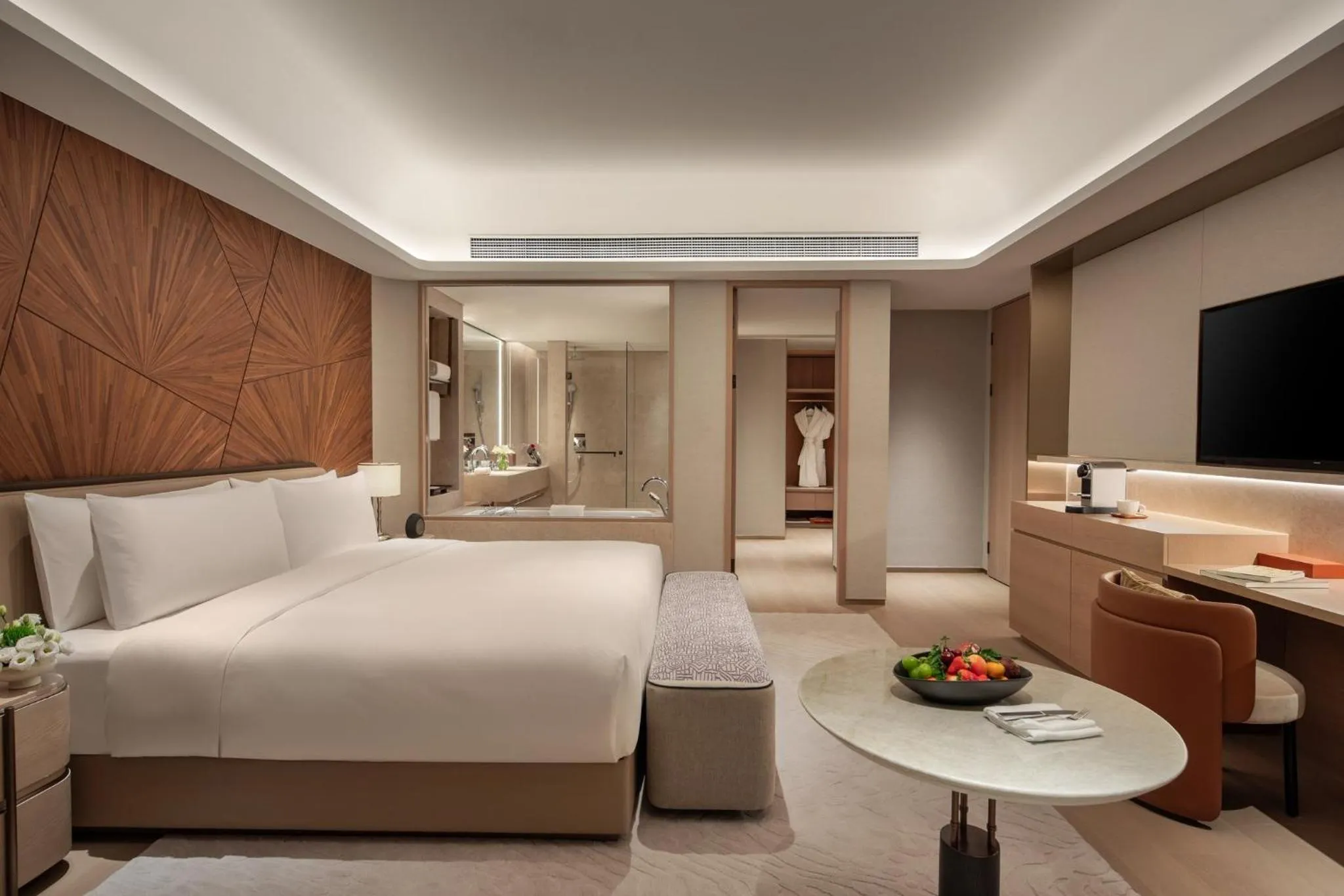 Photo of the whole room, Bed in InterContinental Wuxi Taihu New City by IHG