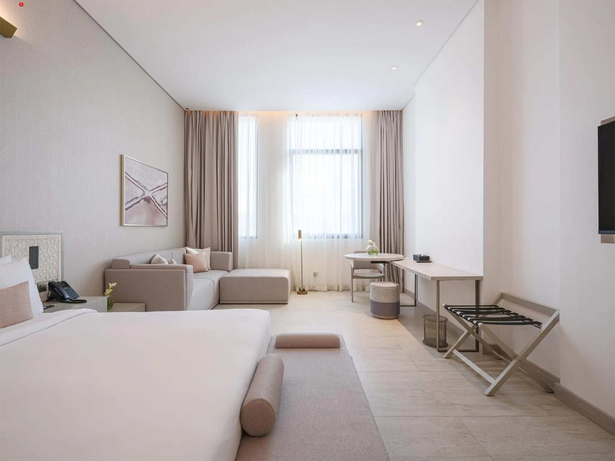 View (from property/room), Bed in Arabella Beach Hotel Kuwait, Vignette Collection by IHG