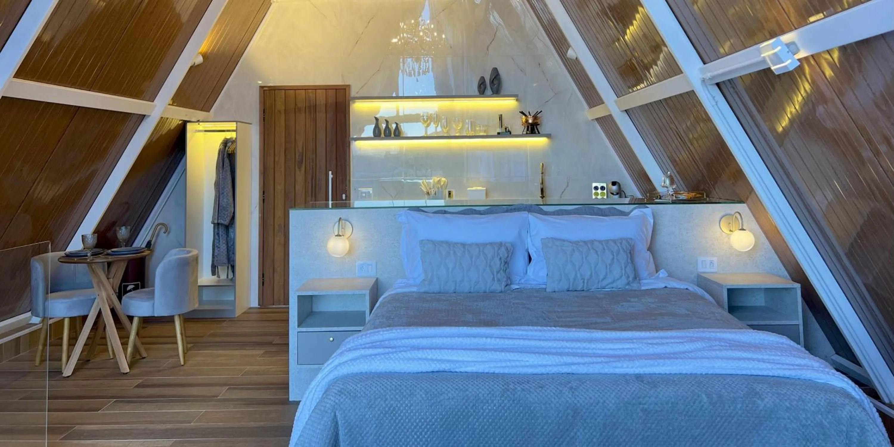 Bed in Chalés Quinta da Boa Vista