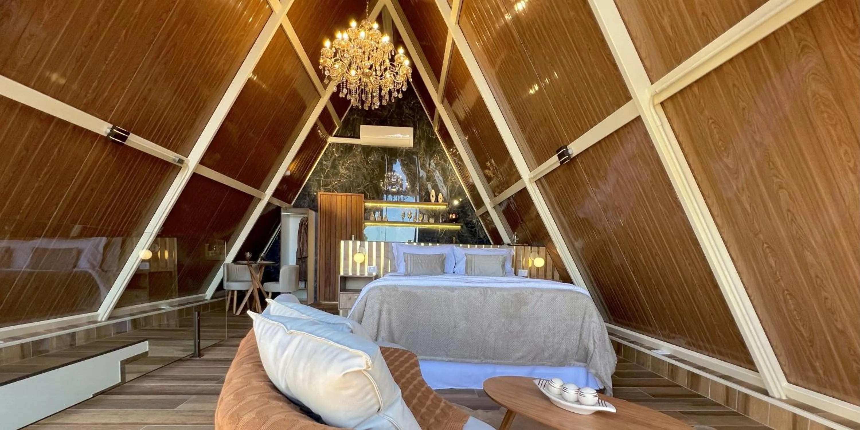 Bed in Chalés Quinta da Boa Vista