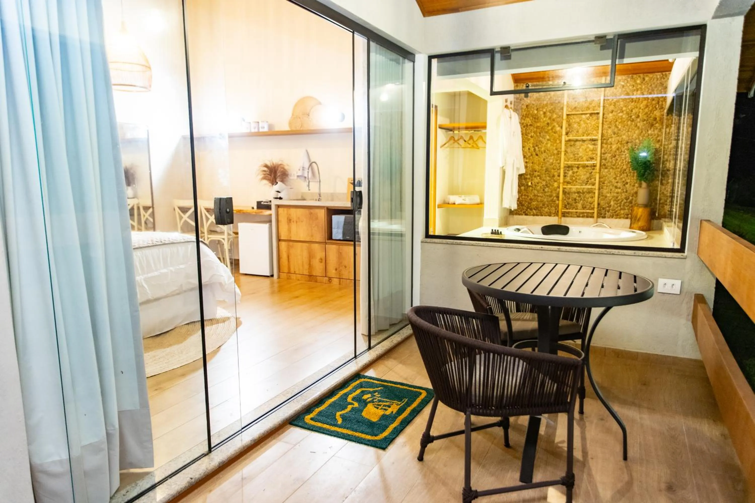 Bed in Chalés Quinta da Boa Vista