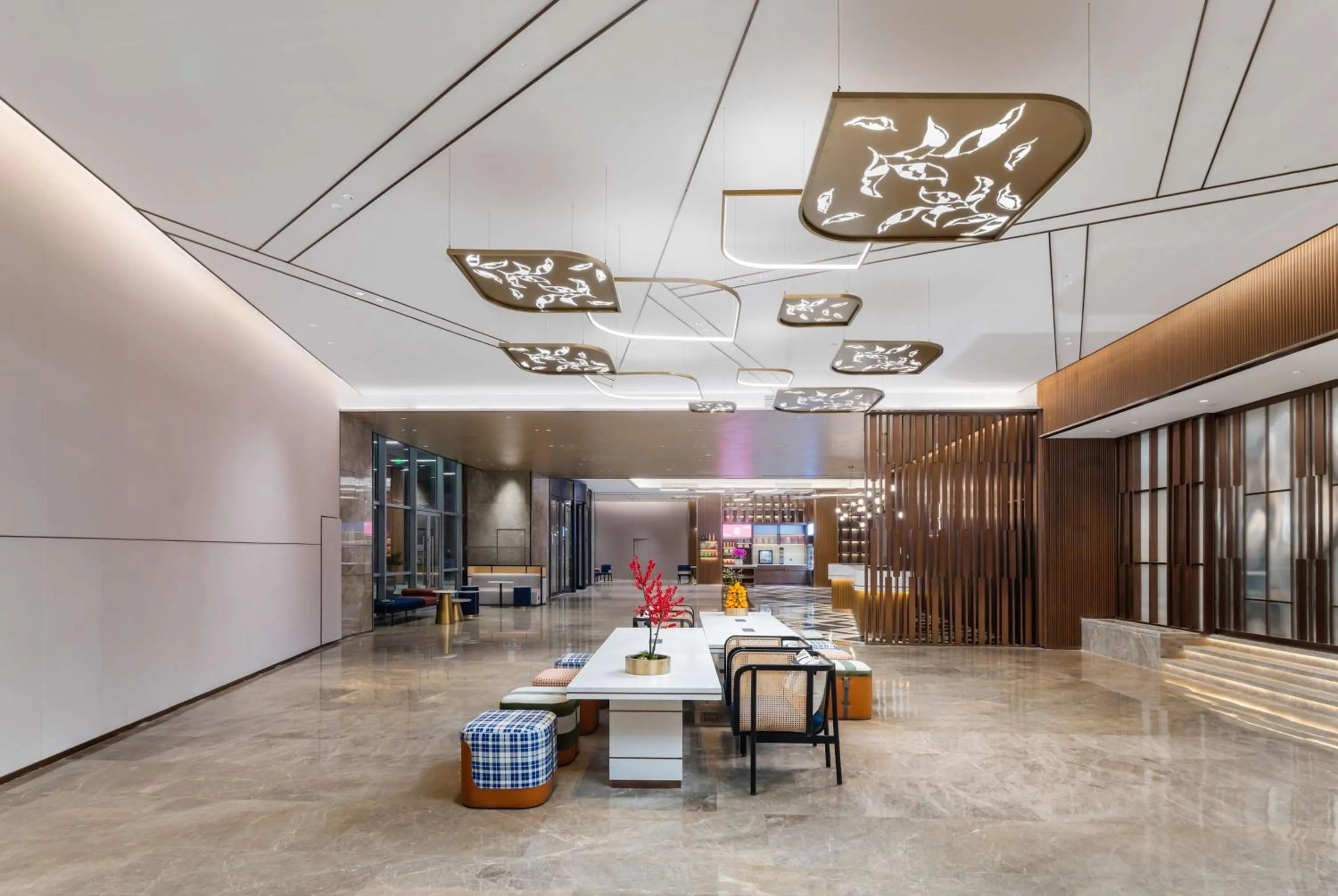 Lobby or reception in Hilton Garden Inn Huzhou High-Speed Railway Station