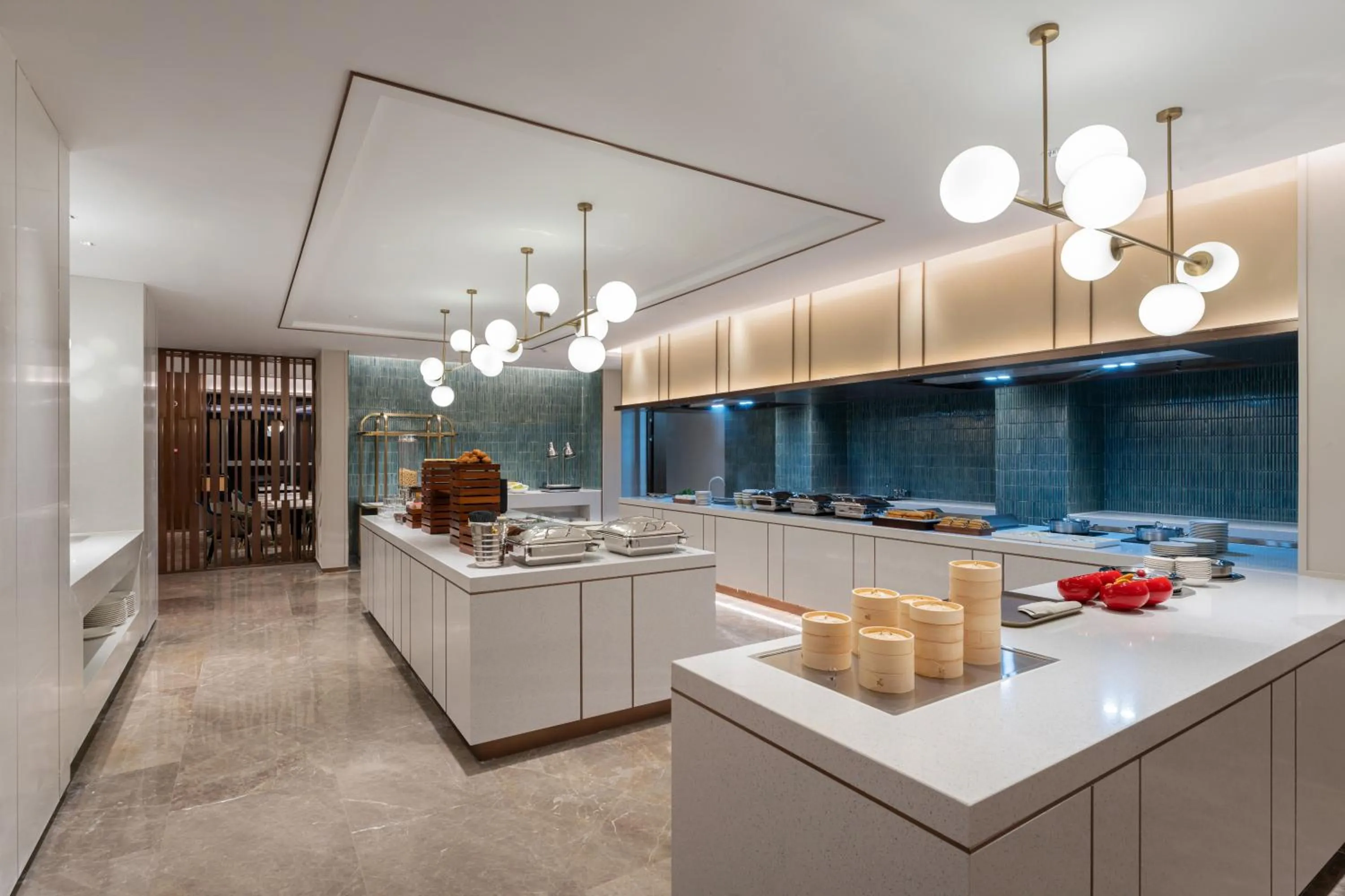 Buffet breakfast in Hilton Garden Inn Huzhou High-Speed Railway Station