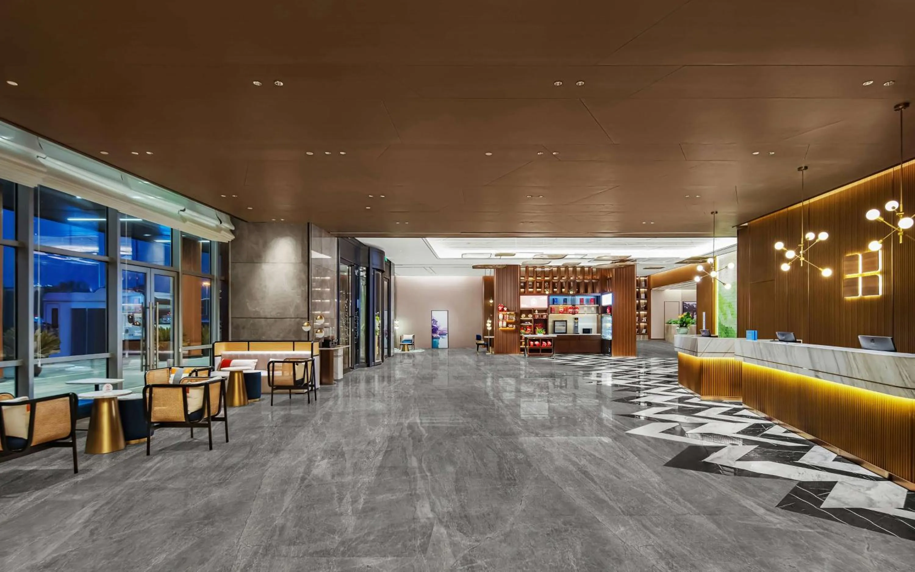 Lobby or reception in Hilton Garden Inn Huzhou High-Speed Railway Station