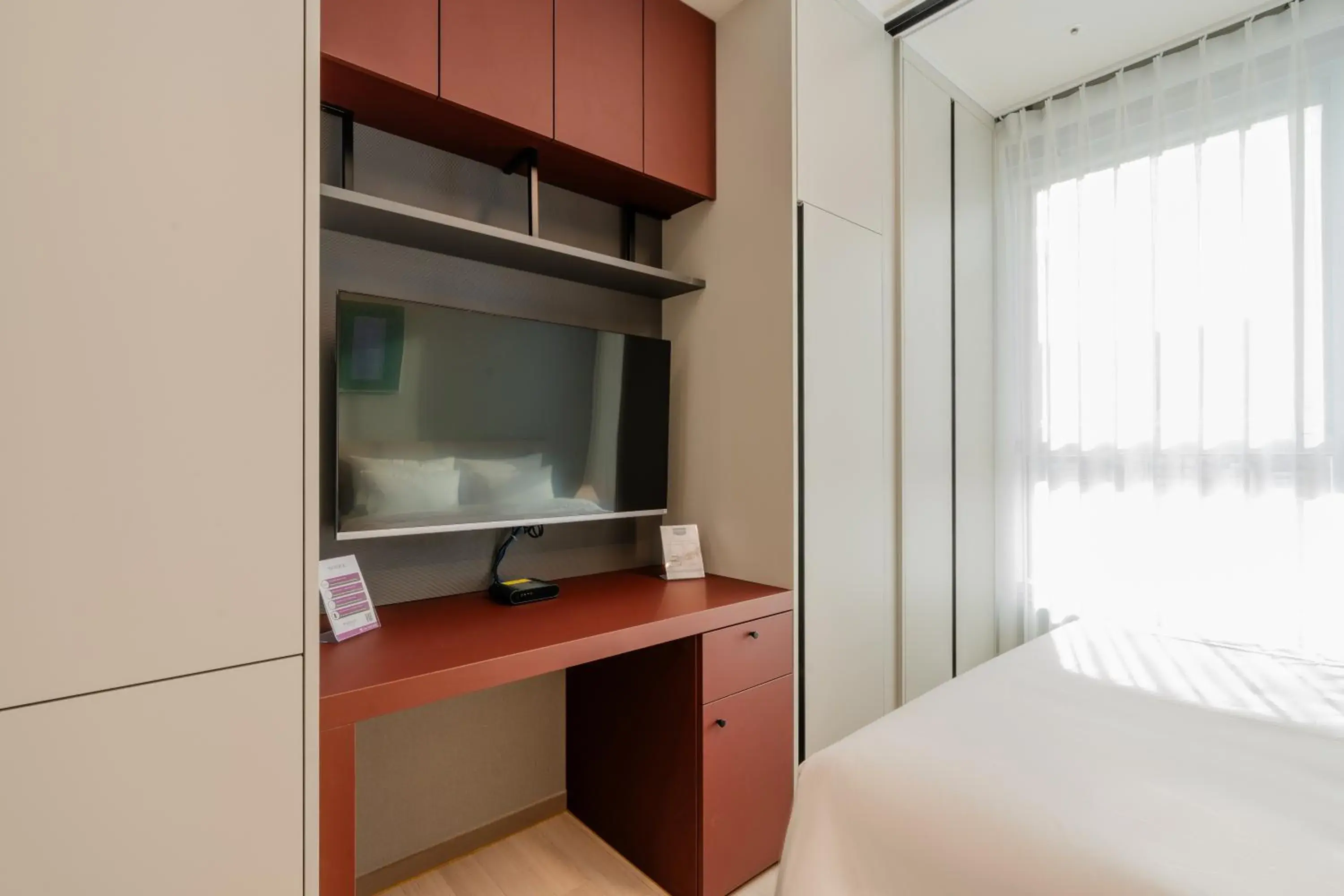 TV and multimedia, Bed in Radiant Nampo Hotel TV and multimedia, Bed in Radiant Nampo Hotel