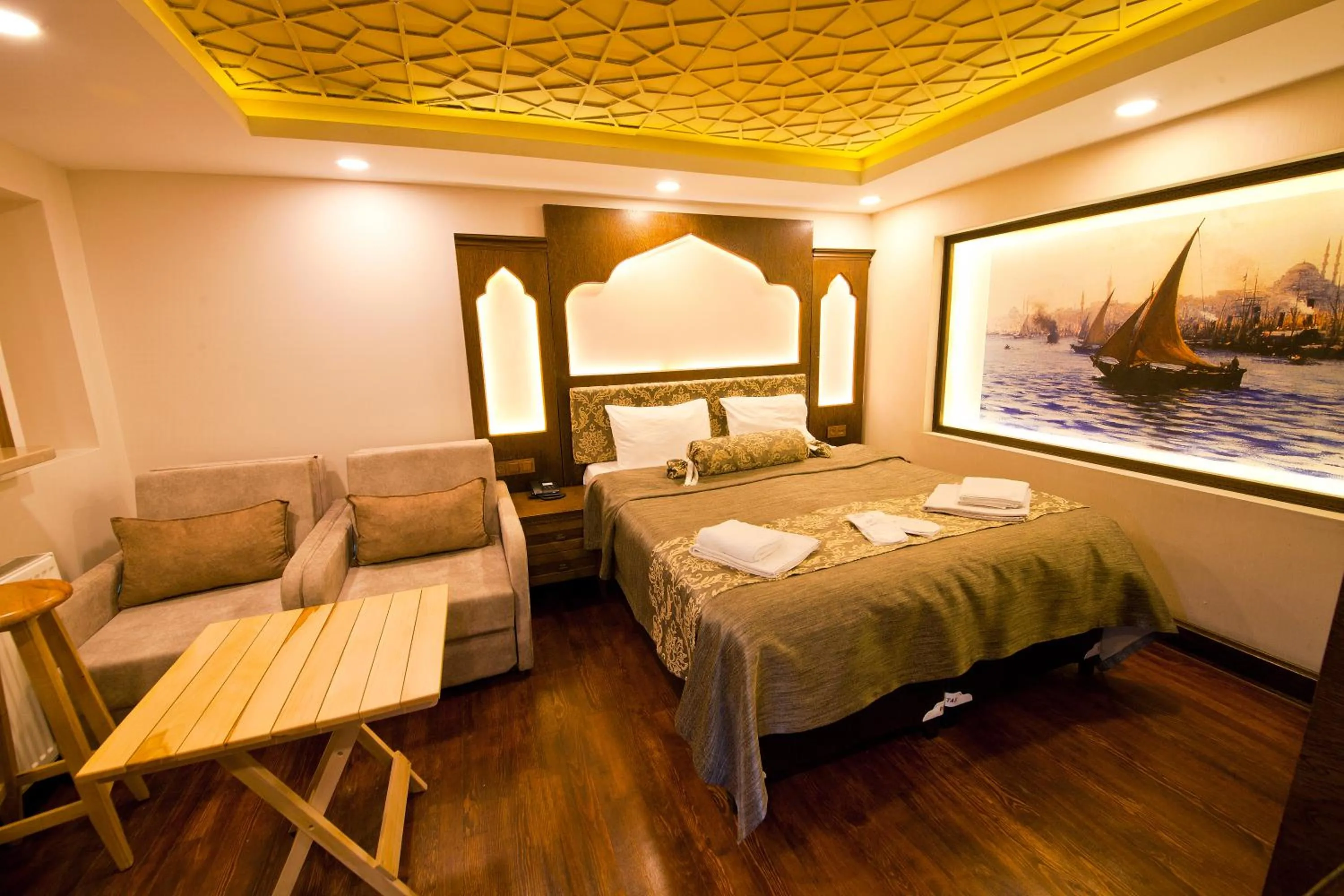 Bed in Kumluk Konak Hotel