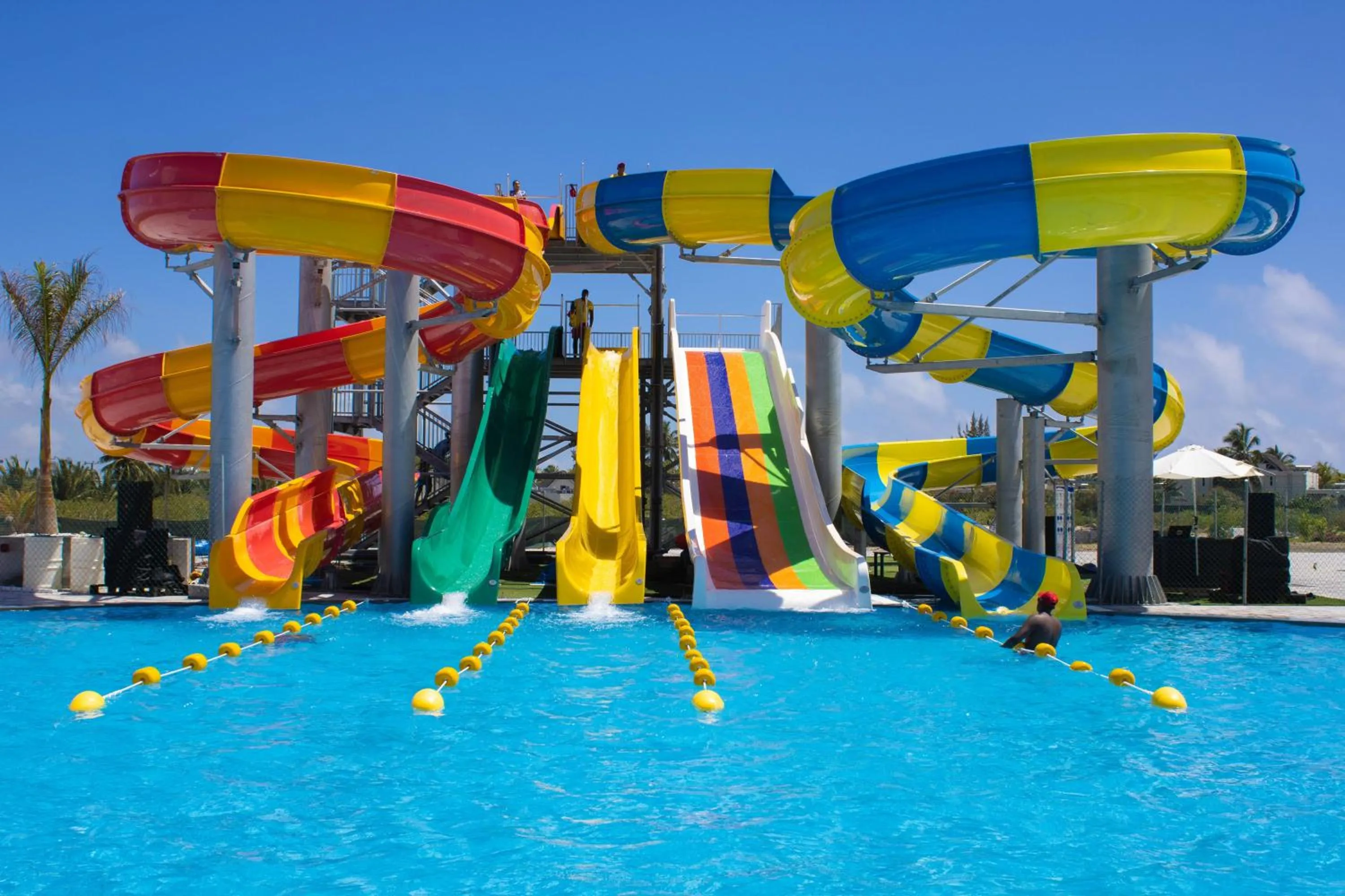 Aqua park in Crystals Beach Resort Belle Mare, a member of Radisson Individuals