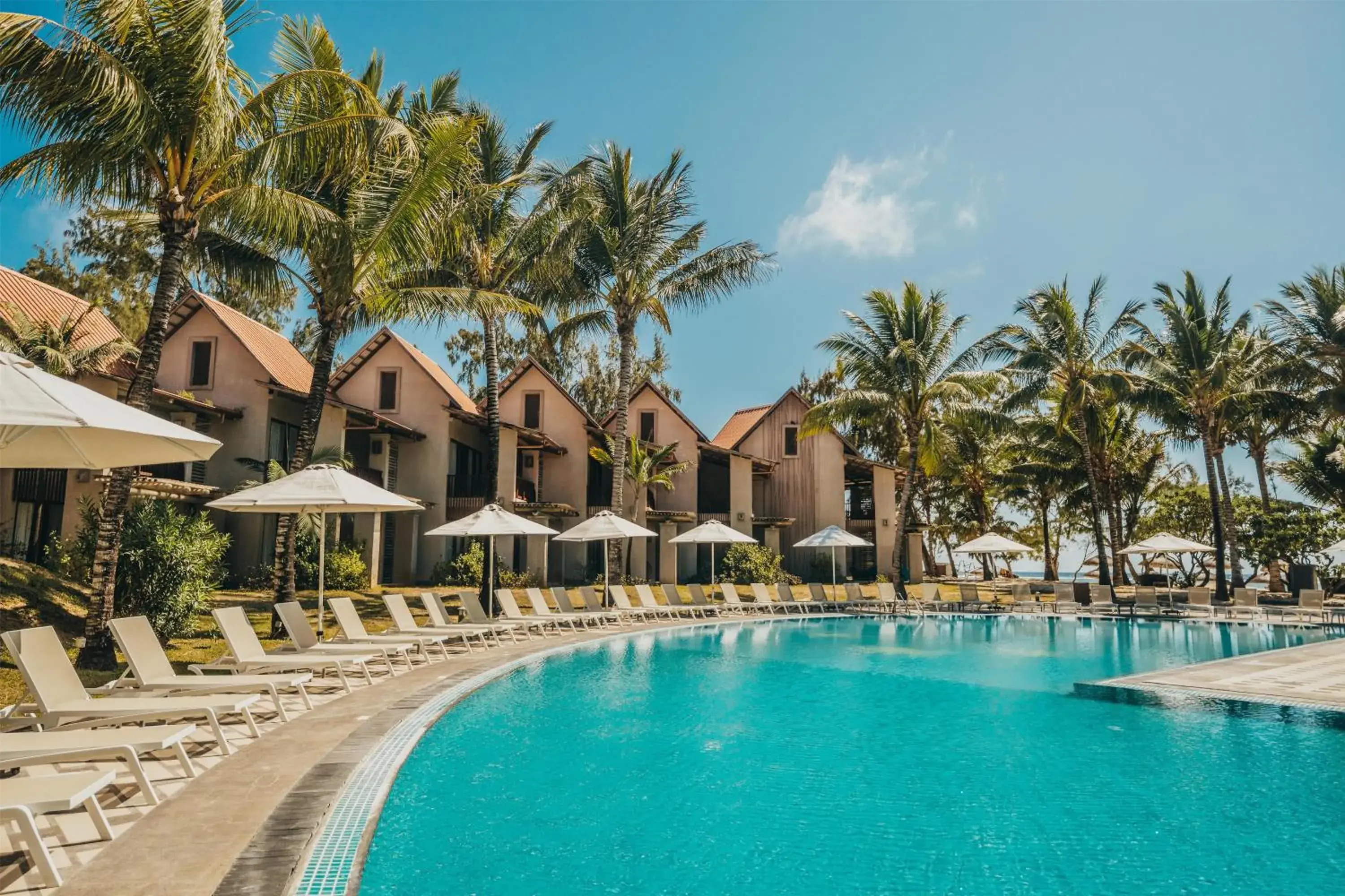Pool view in Crystals Beach Resort Belle Mare, a member of Radisson Individuals Pool view in Crystals Beach Resort Belle Mare, a member of Radisson Individuals