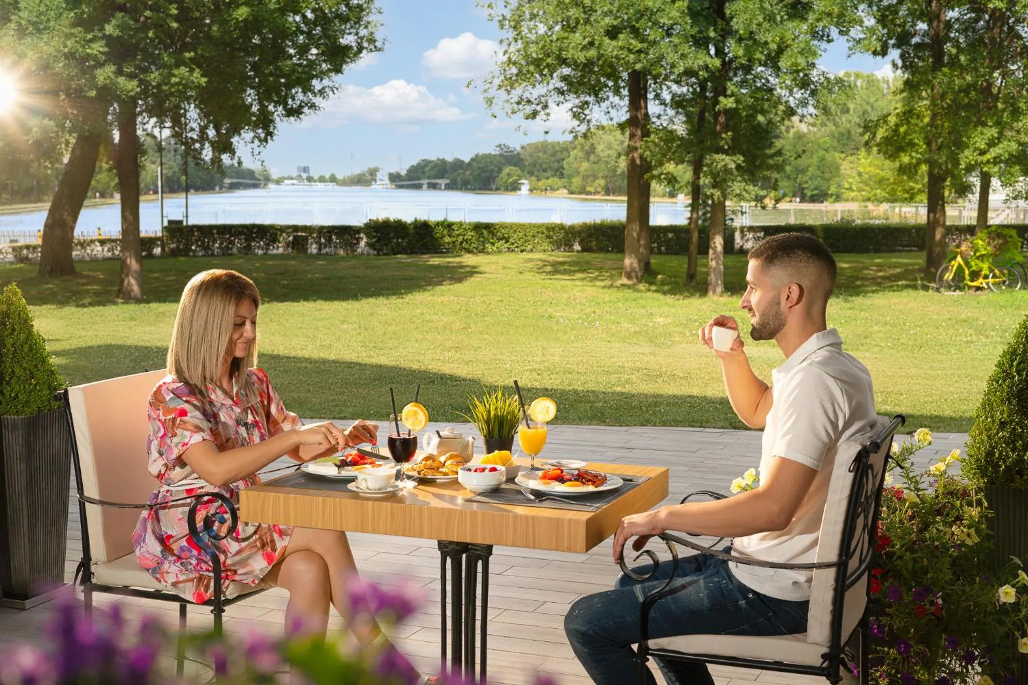 Patio in Landmark Creek Hotel Plovdiv