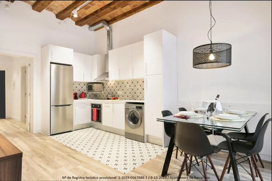 Kitchen or kitchenette in Catalonia Square Terrace & 5 bathrooms 5BD-5BTH