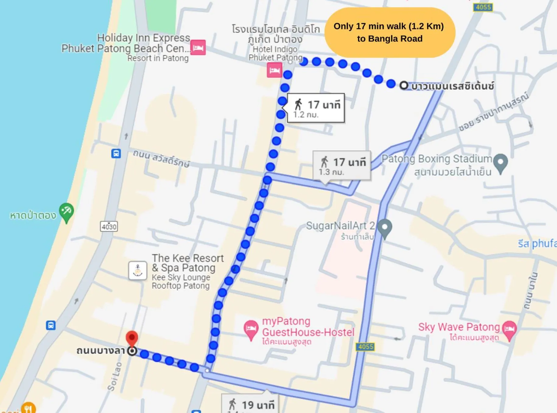 Location in Elite Suites Patong