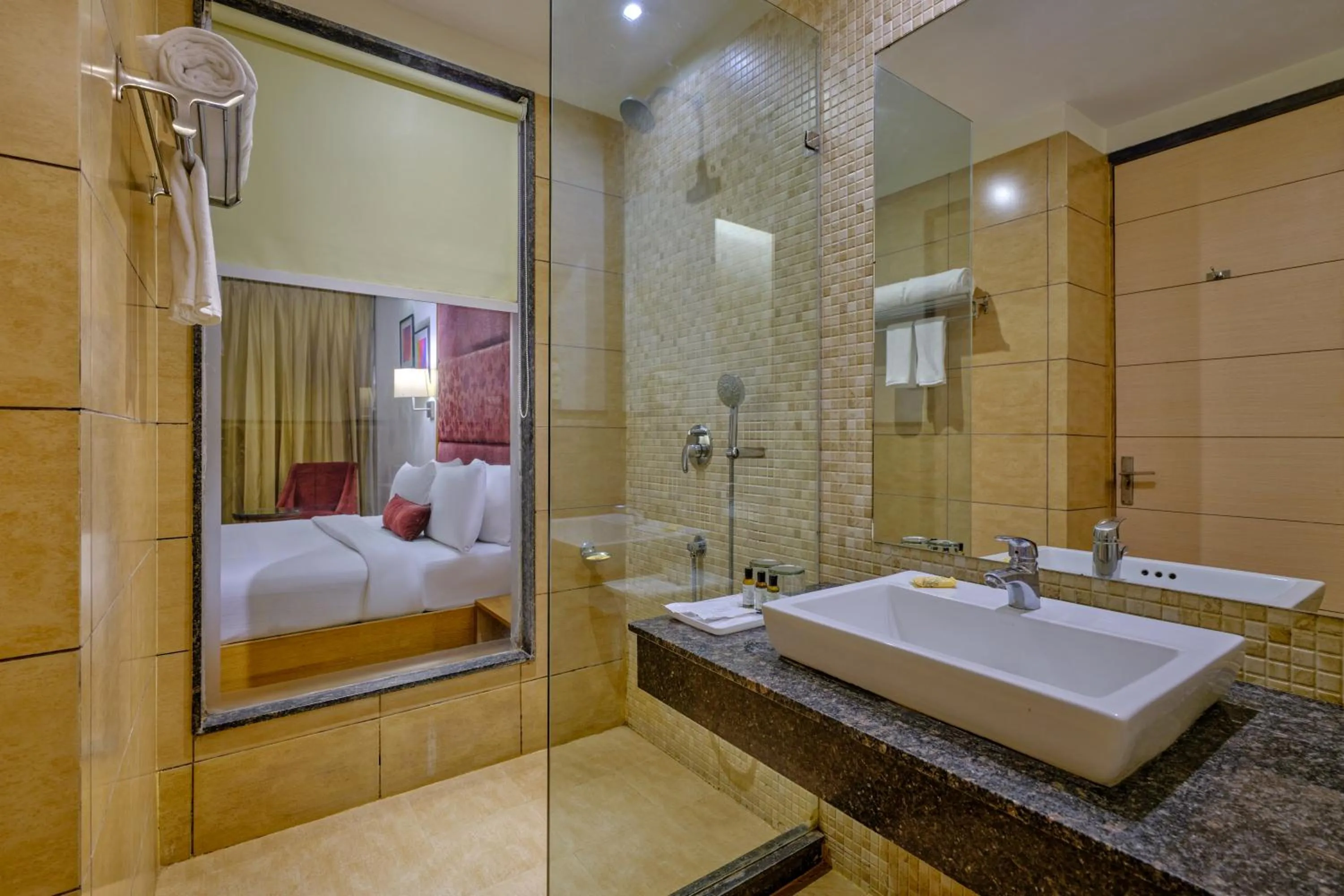 Bathroom, Bed in Best Western Country Woods Ambala