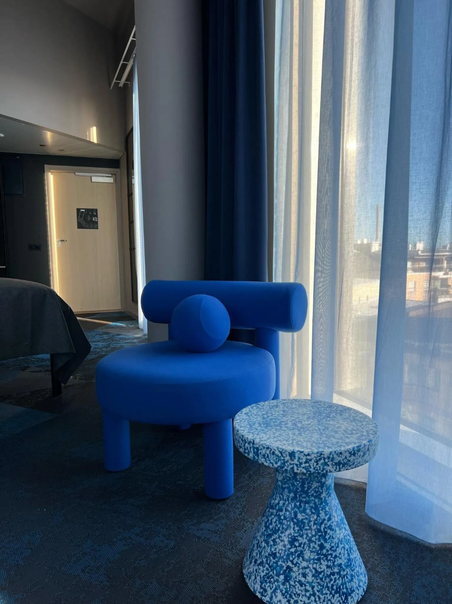 Seating area in Citybox Helsinki