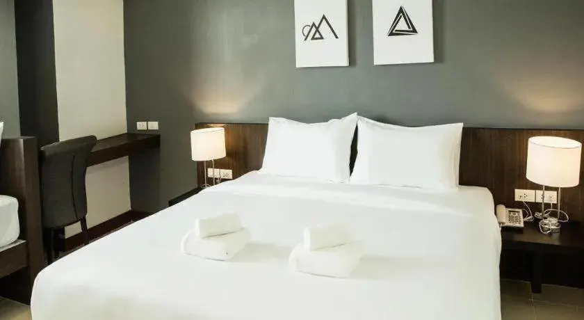 Bed in B2 Hat Yai Rat Uthit Boutique & Budget Hotel Bed in B2 Hat Yai Rat Uthit Boutique & Budget Hotel