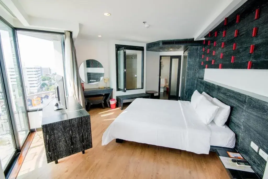 Bed in The Sez Hotel Bangsaen Bed in The Sez Hotel Bangsaen