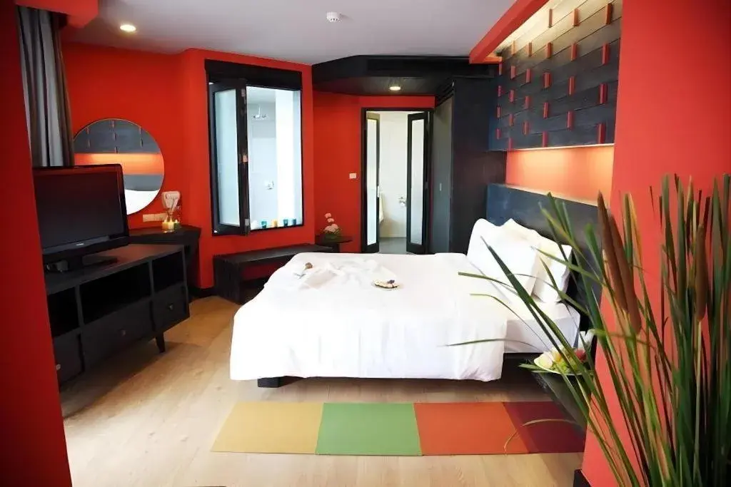 Bed in The Sez Hotel Bangsaen Bed in The Sez Hotel Bangsaen