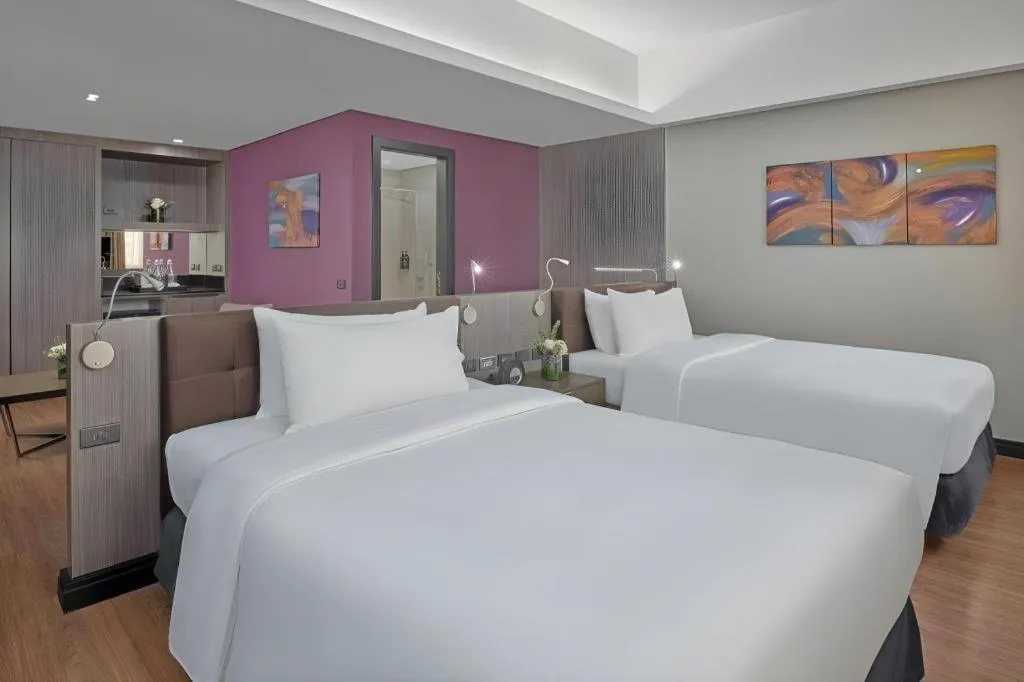 Bed in F1 Hotel Manila