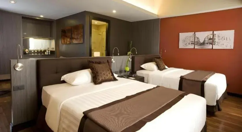 Bed in F1 Hotel Manila Bed in F1 Hotel Manila