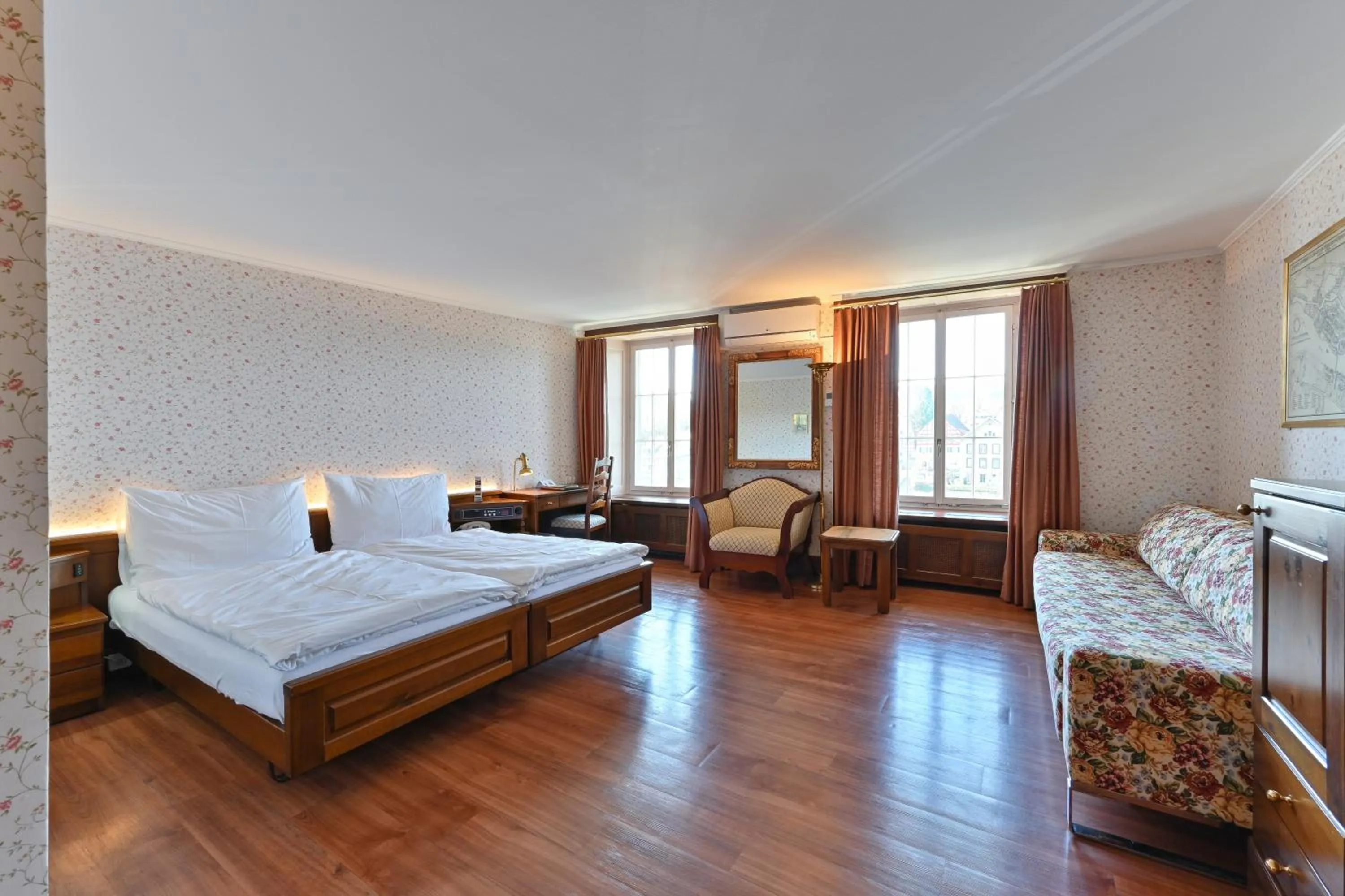 Photo of the whole room, Bed in Hotel Rheinfels