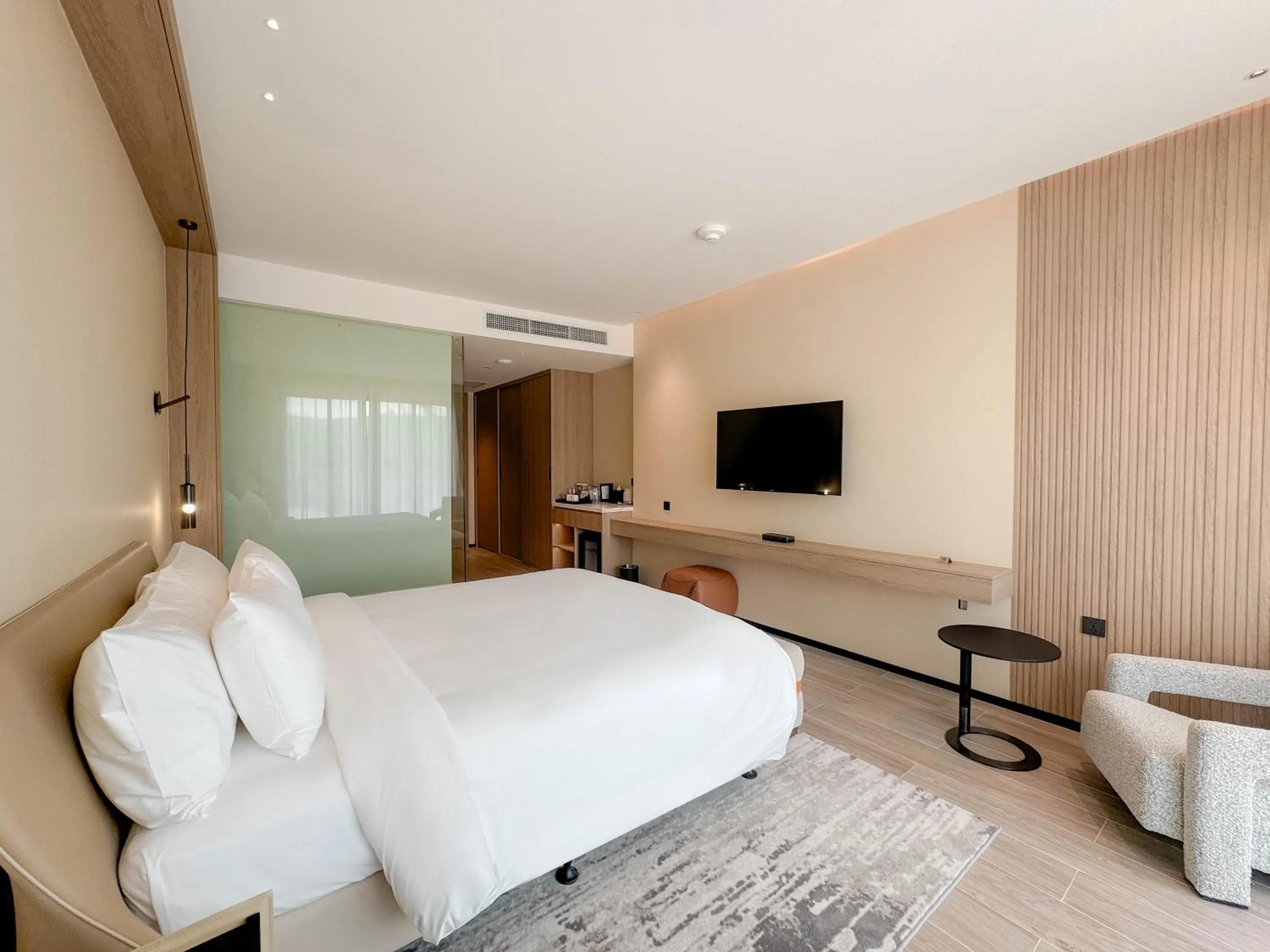 Living room, Bed in Laya Resort Phuket