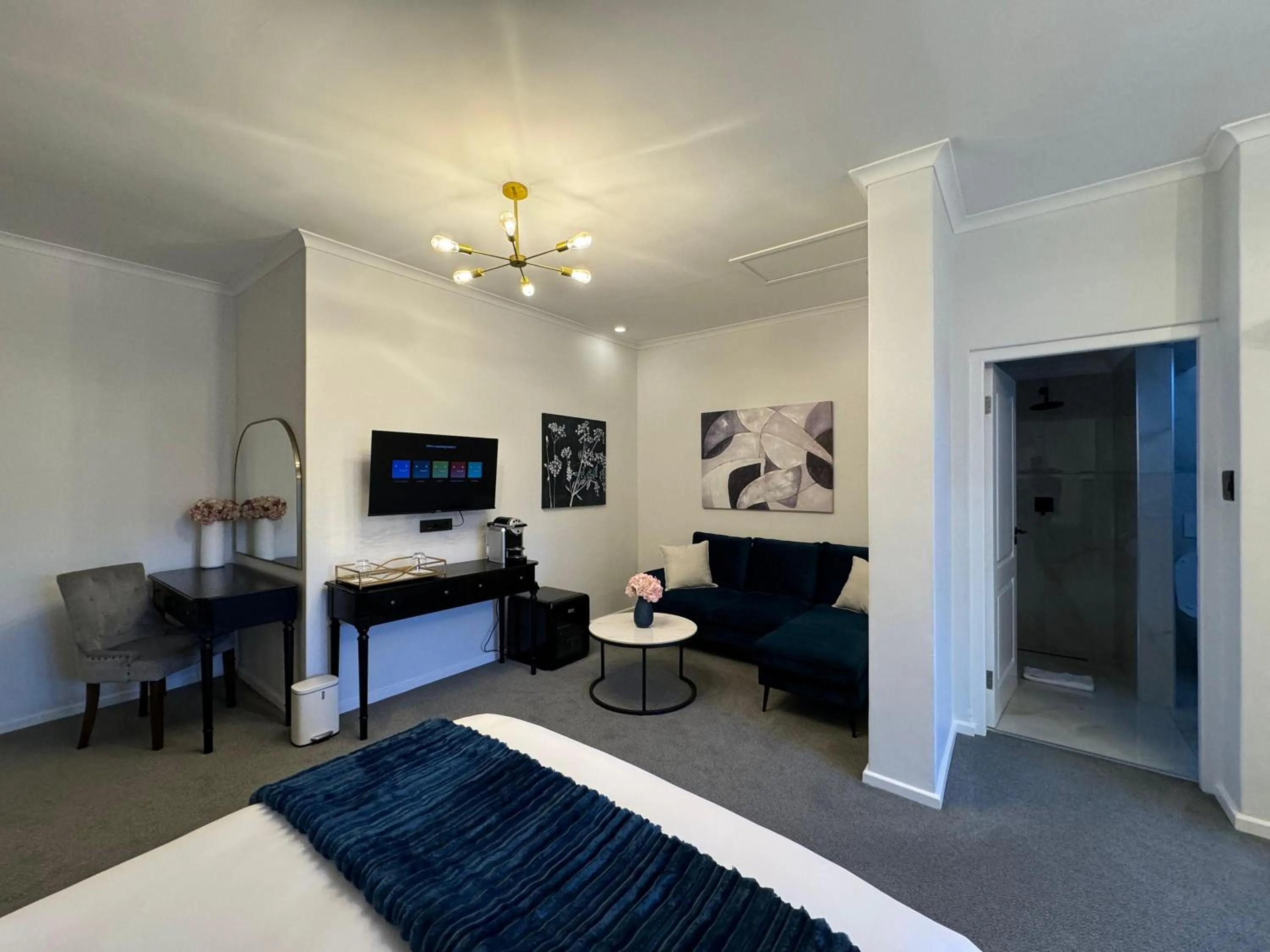 Seating area, Bed in Palm House Boutique Hotel and Spa