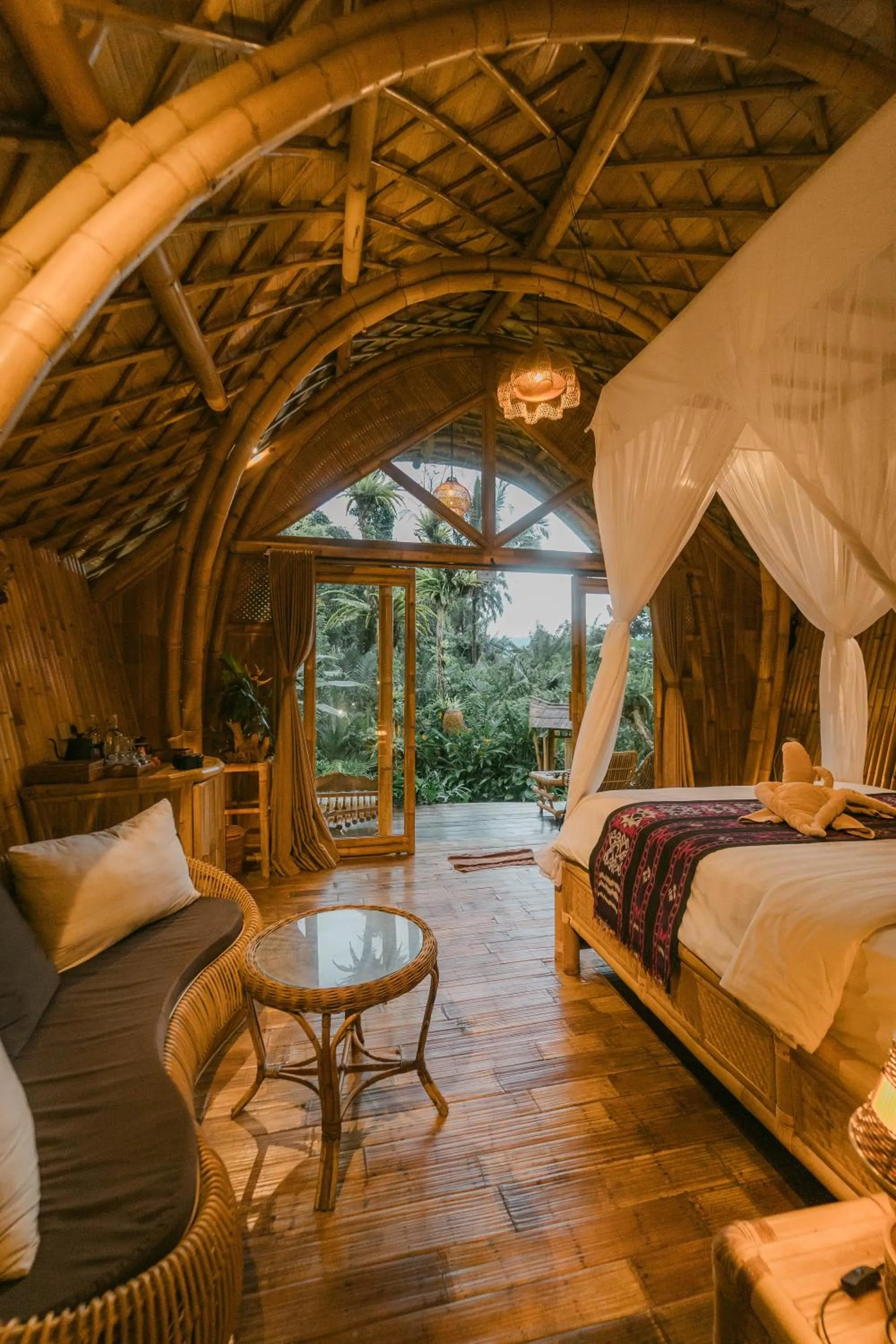 Patio, Bed in Arcada Bali Bamboo House