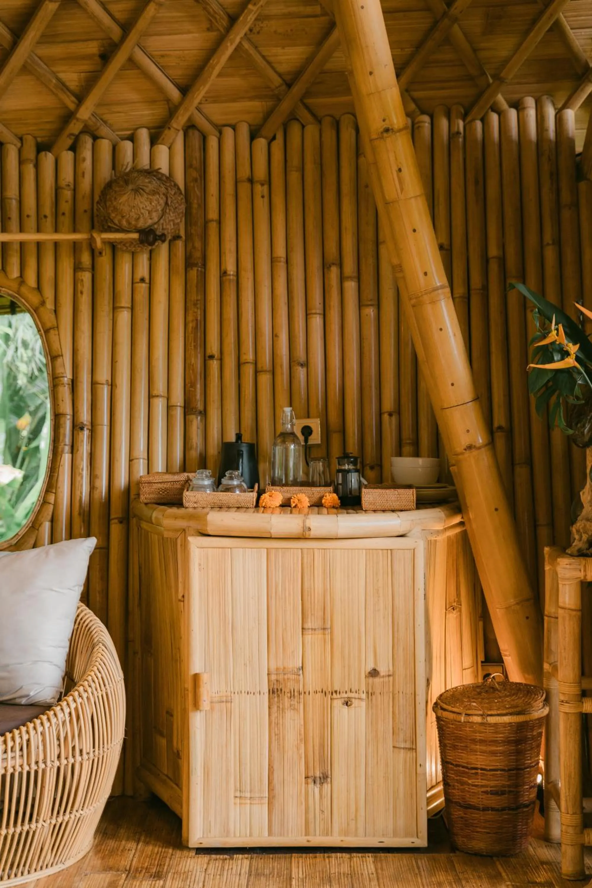 Kitchen or kitchenette in Arcada Bali Bamboo House