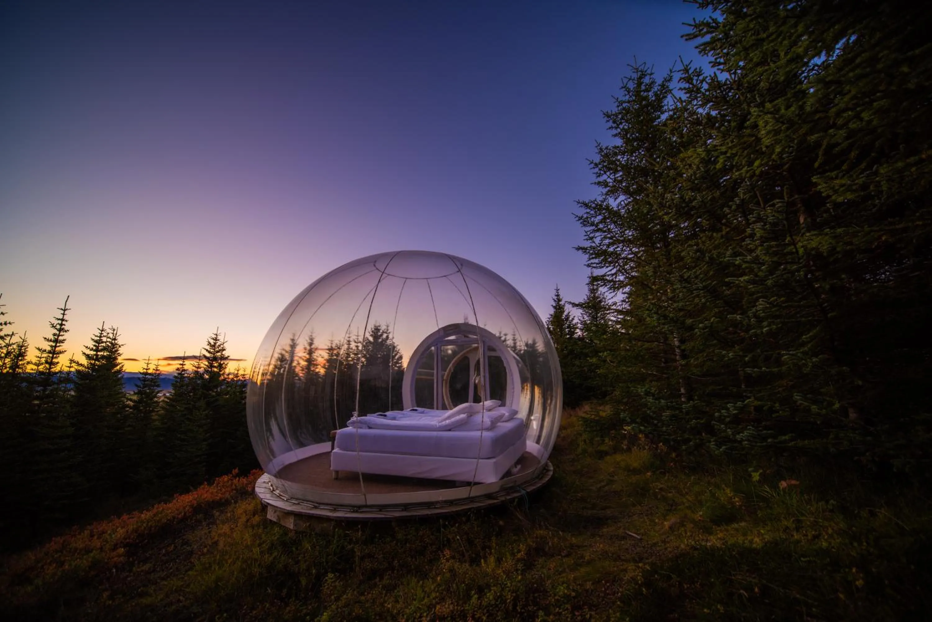 Natural landscape in Buubble Hotel - Ölvisholt