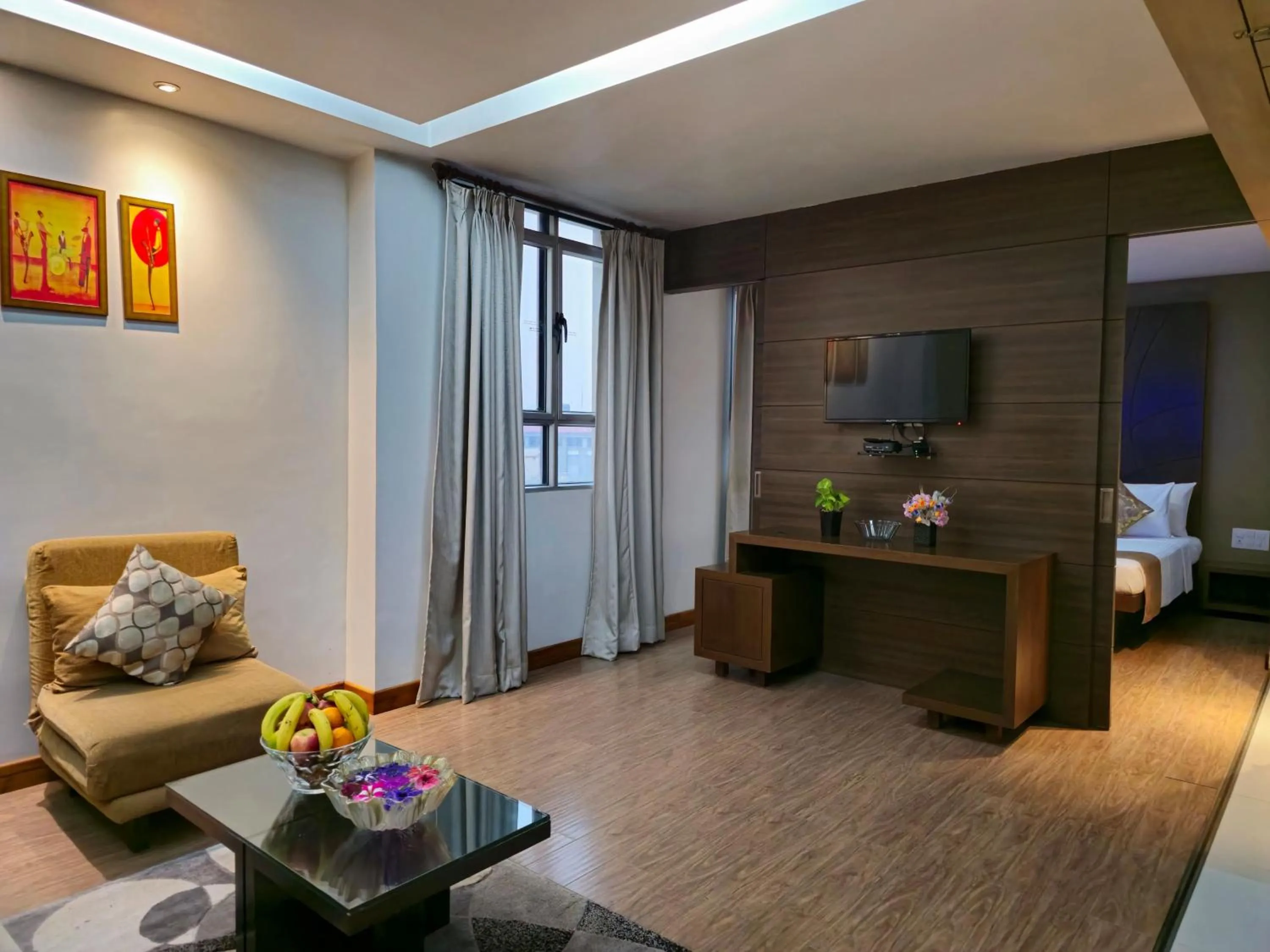 TV and multimedia, Bed in Hotel Daaysco Oley Allo