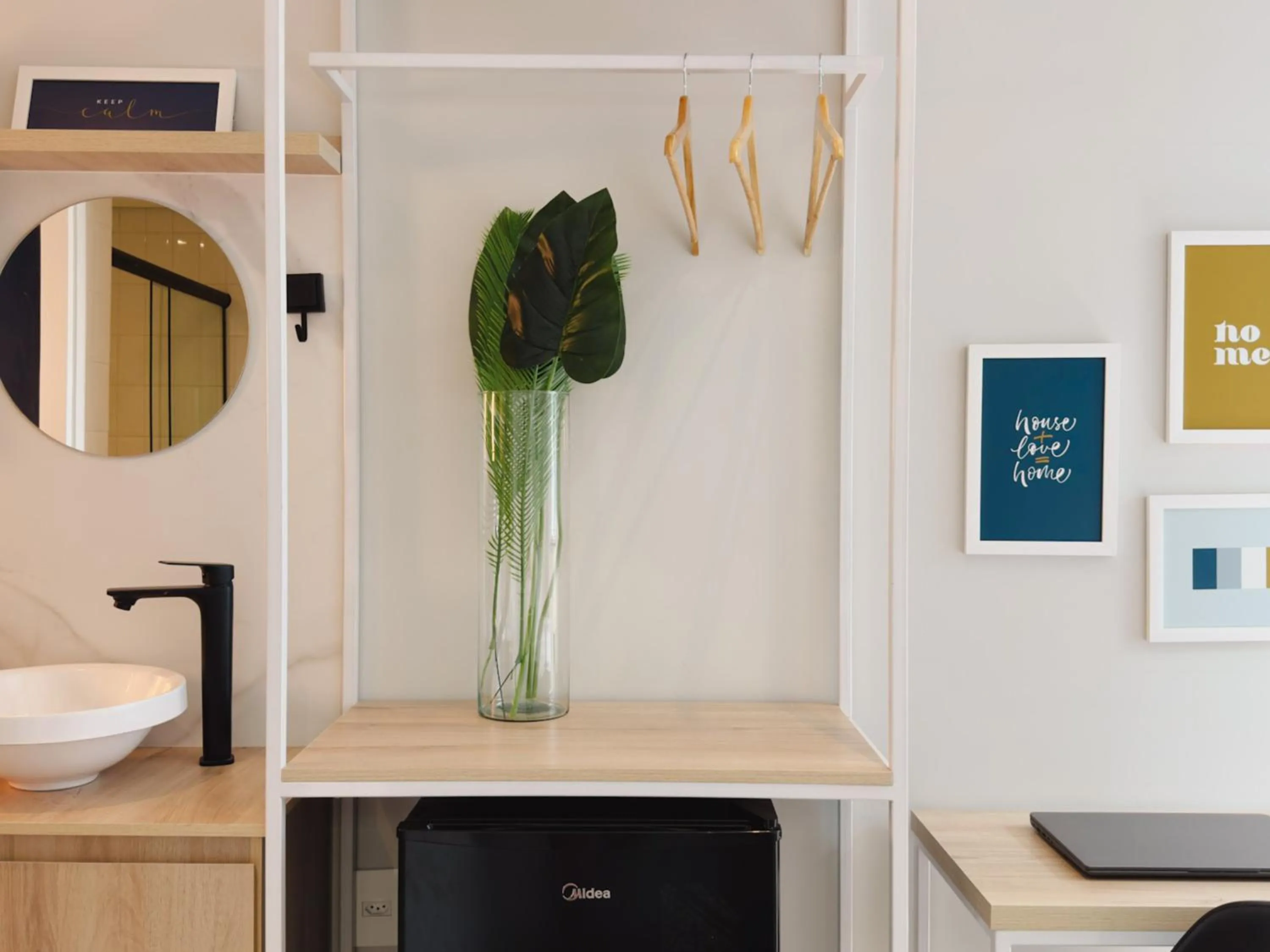 Decorative detail in Apê Pátio Paulista