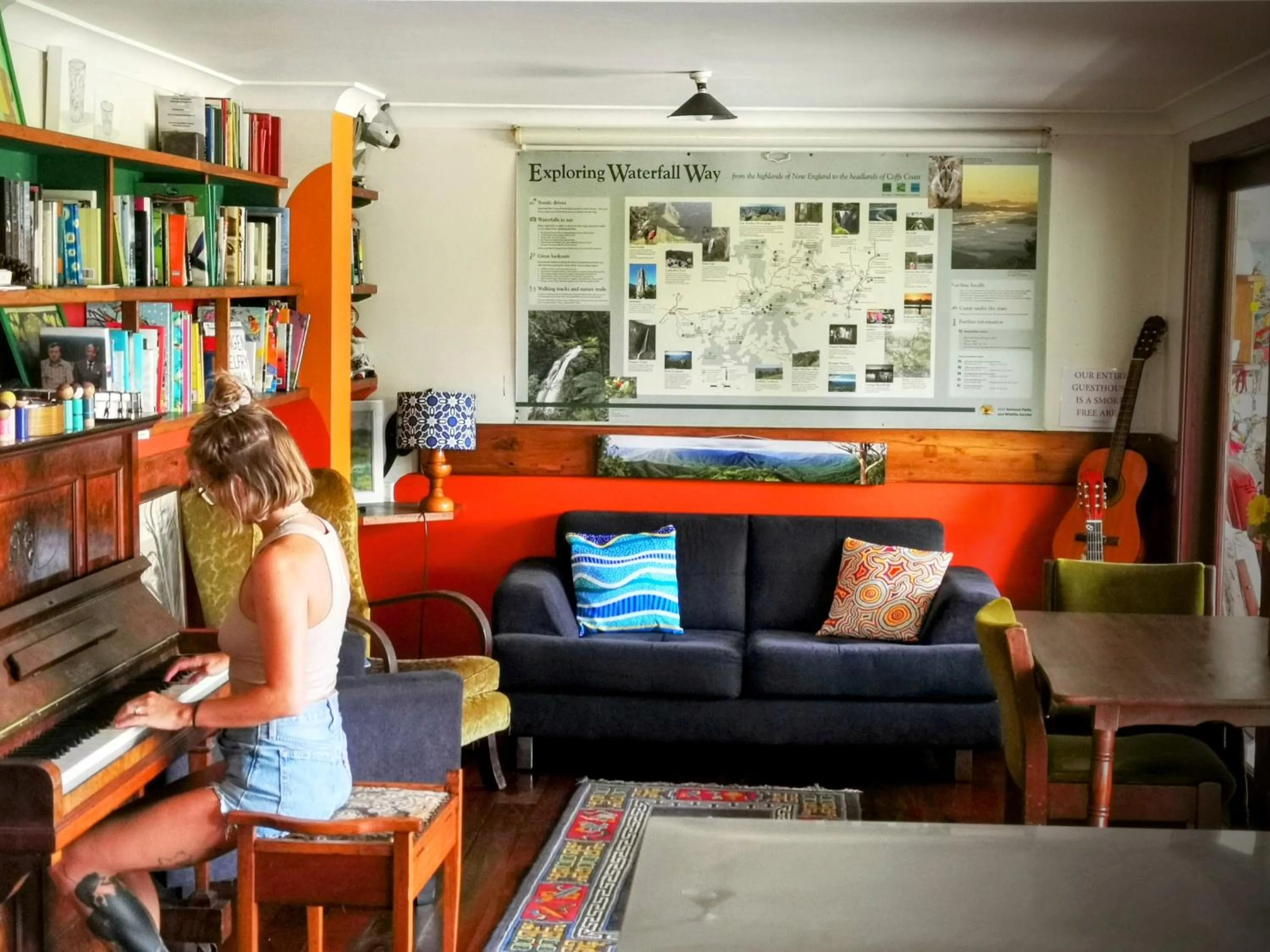Library in Bellingen Belfry Guesthouse